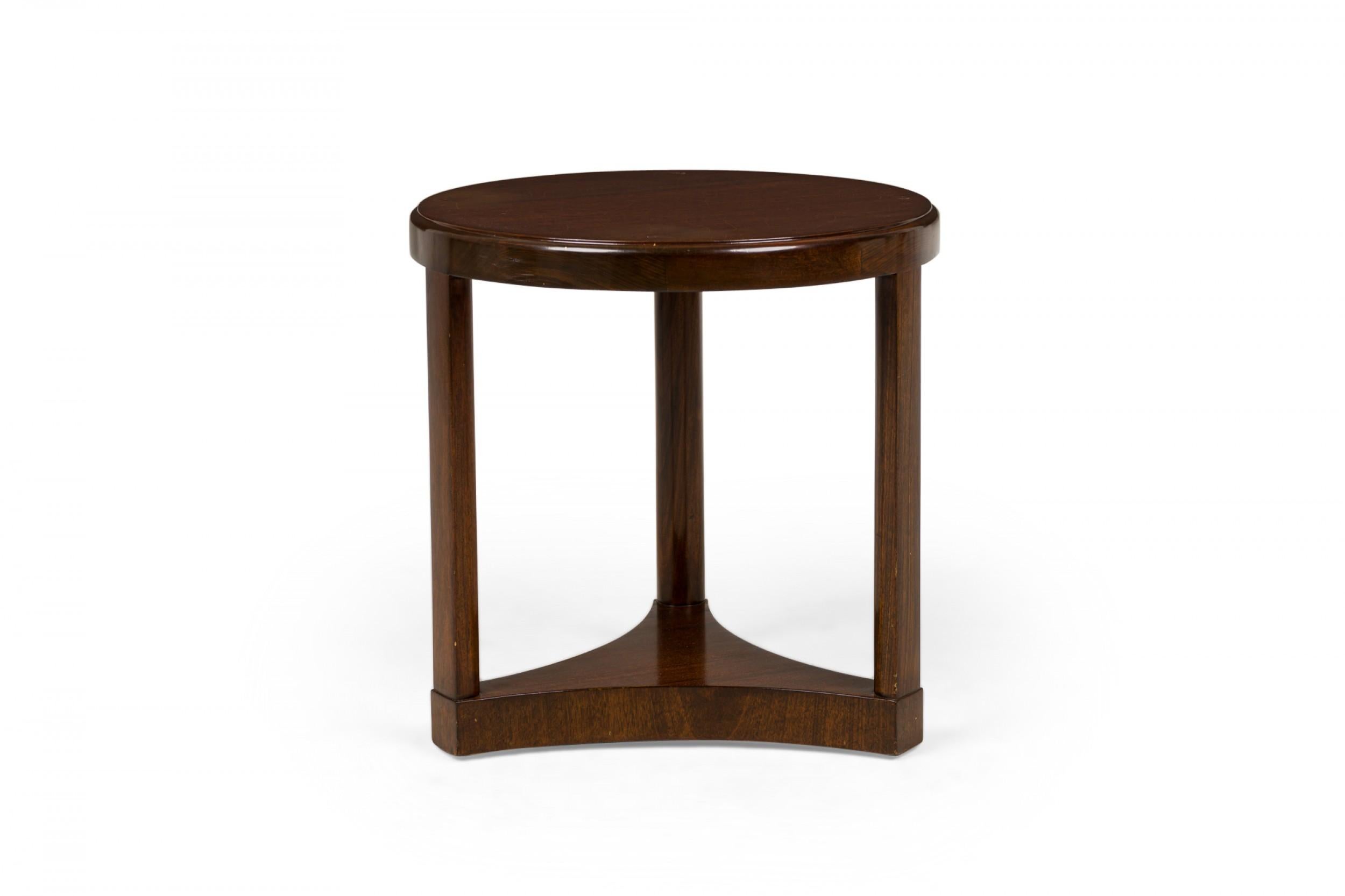 Edward Wormley for Dunbar Furniture Company Circular Wood End / Side Table In Good Condition For Sale In Queens, NY