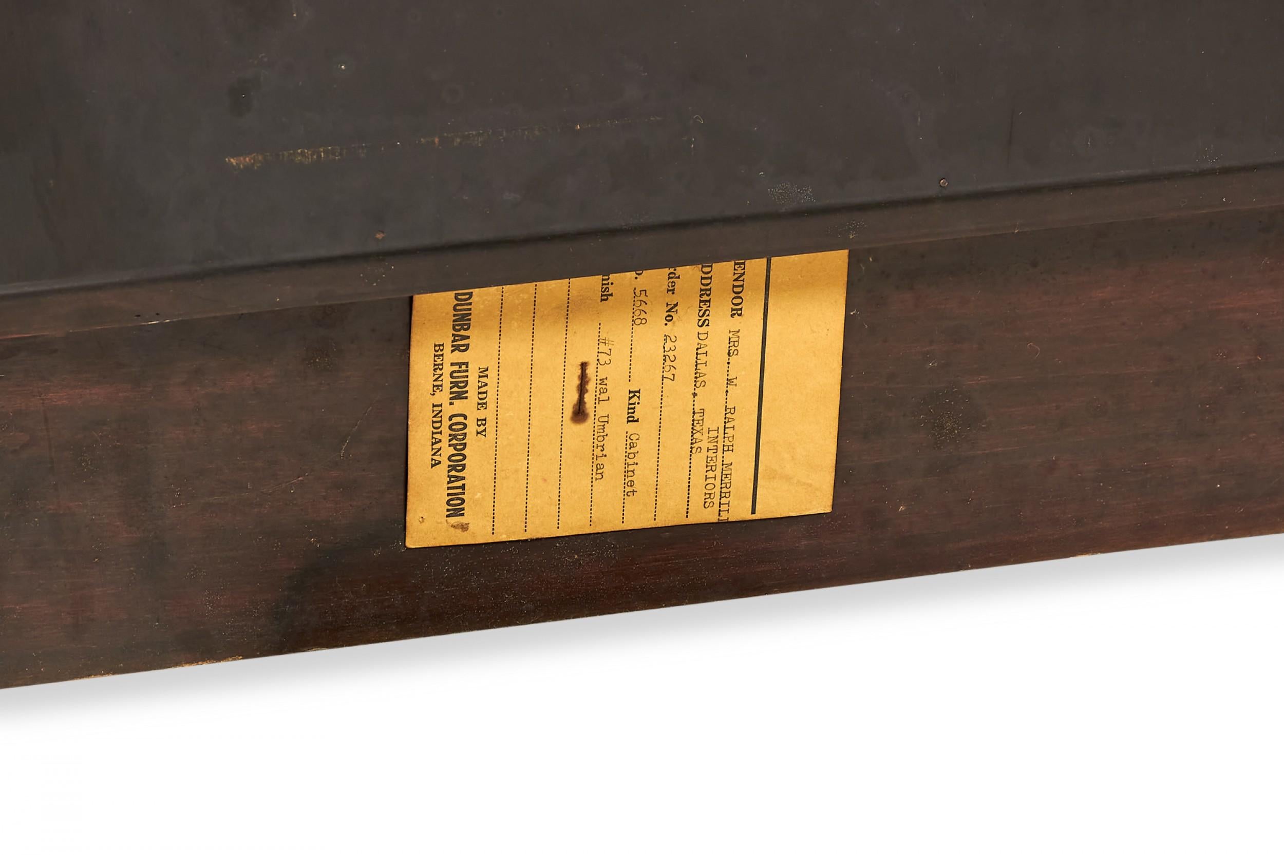 Crédence en acajou brun foncé tissé à l'avant Edward Wormley pour Dunbar Furniture en vente 12