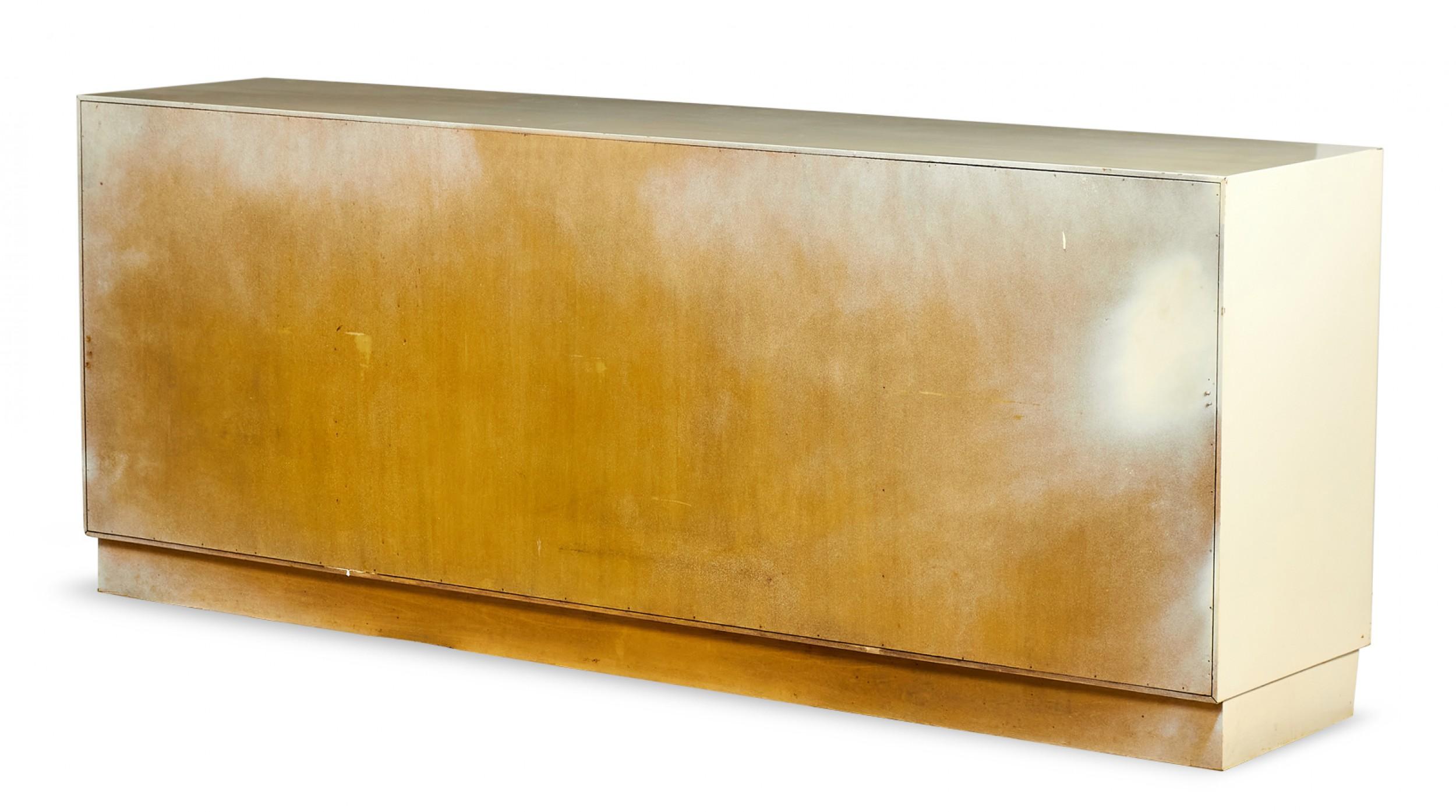 20th Century Edward Wormley for Dunbar Furniture Woven Front White Painted Credenza For Sale