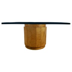 Edward Wormley for Dunbar Glass and Burl Cocktail Table