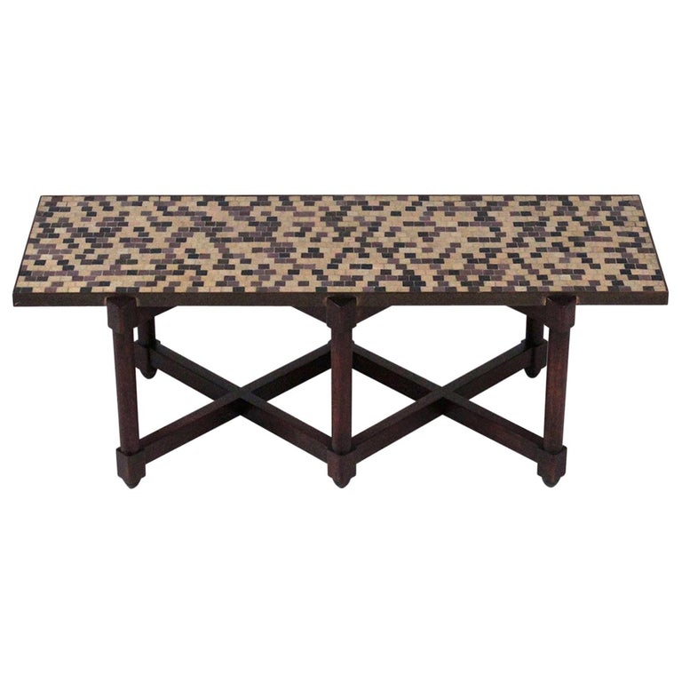 Dunbar Coffee Table / Edward Wormley For Dunbar Tile Top Coffee Table 2737b 442 Skinner Auctioneers : Ball & cast densmore wood coffee table with lower slatted shelf, burnt sugar.