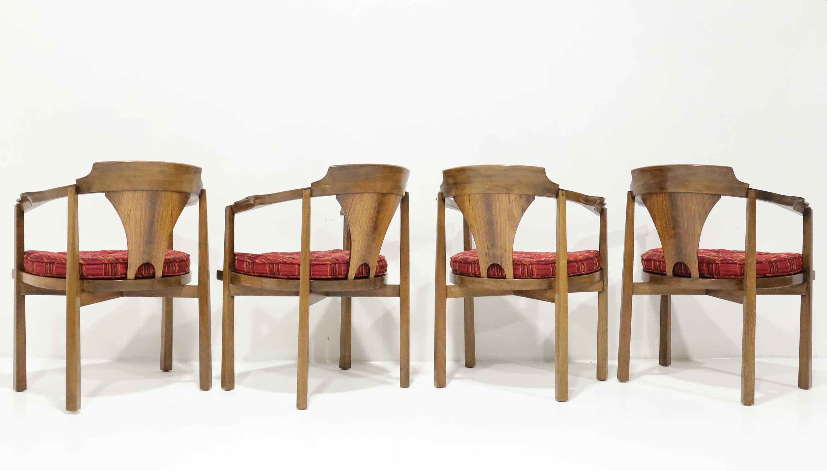 Mid-Century moderno Sedie da pranzo a ferro di cavallo Edward Wormley per Dunbar (Model 935) in vendita