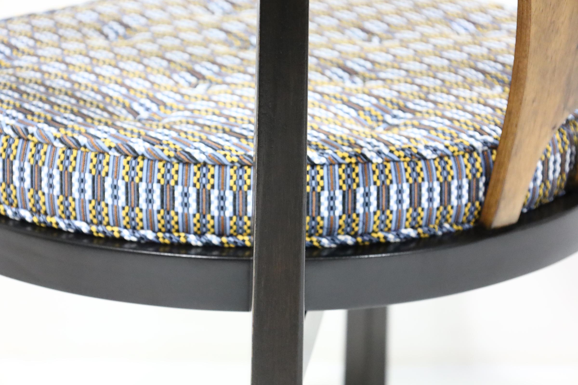 20ième siècle Edward Wormley for Dunbar Horseshoe Dining Chairs (Model 935) en vente