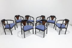 Edward Wormley for Dunbar Horseshoe Dining Chairs (Model 935)  in Mohair