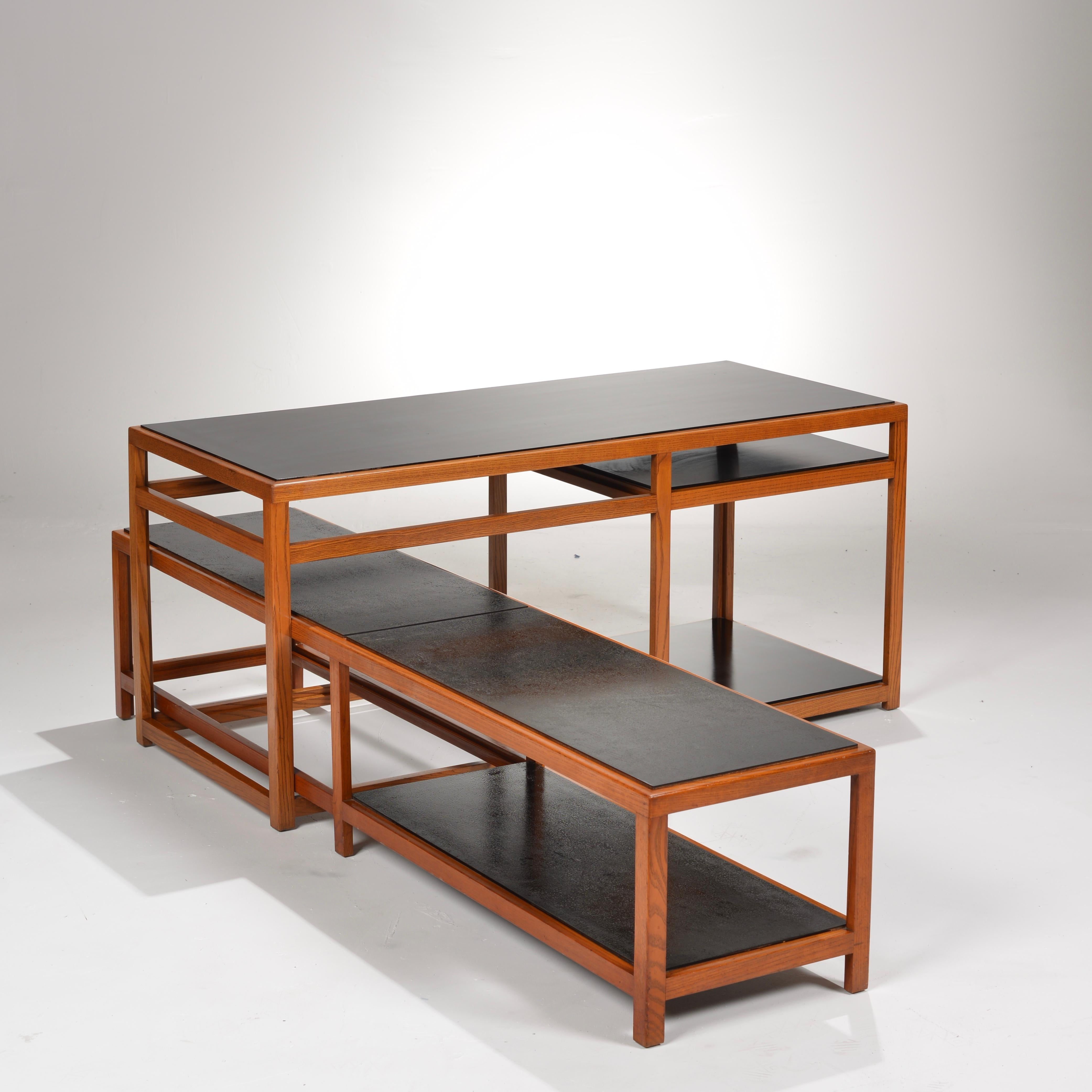 Edward Wormley for Dunbar Interlocking Tables In Good Condition For Sale In Los Angeles, CA