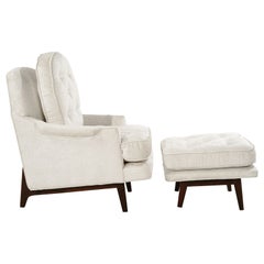 Edward Wormley for Dunbar Janus Collection Chair and Footstool, C. 1950s