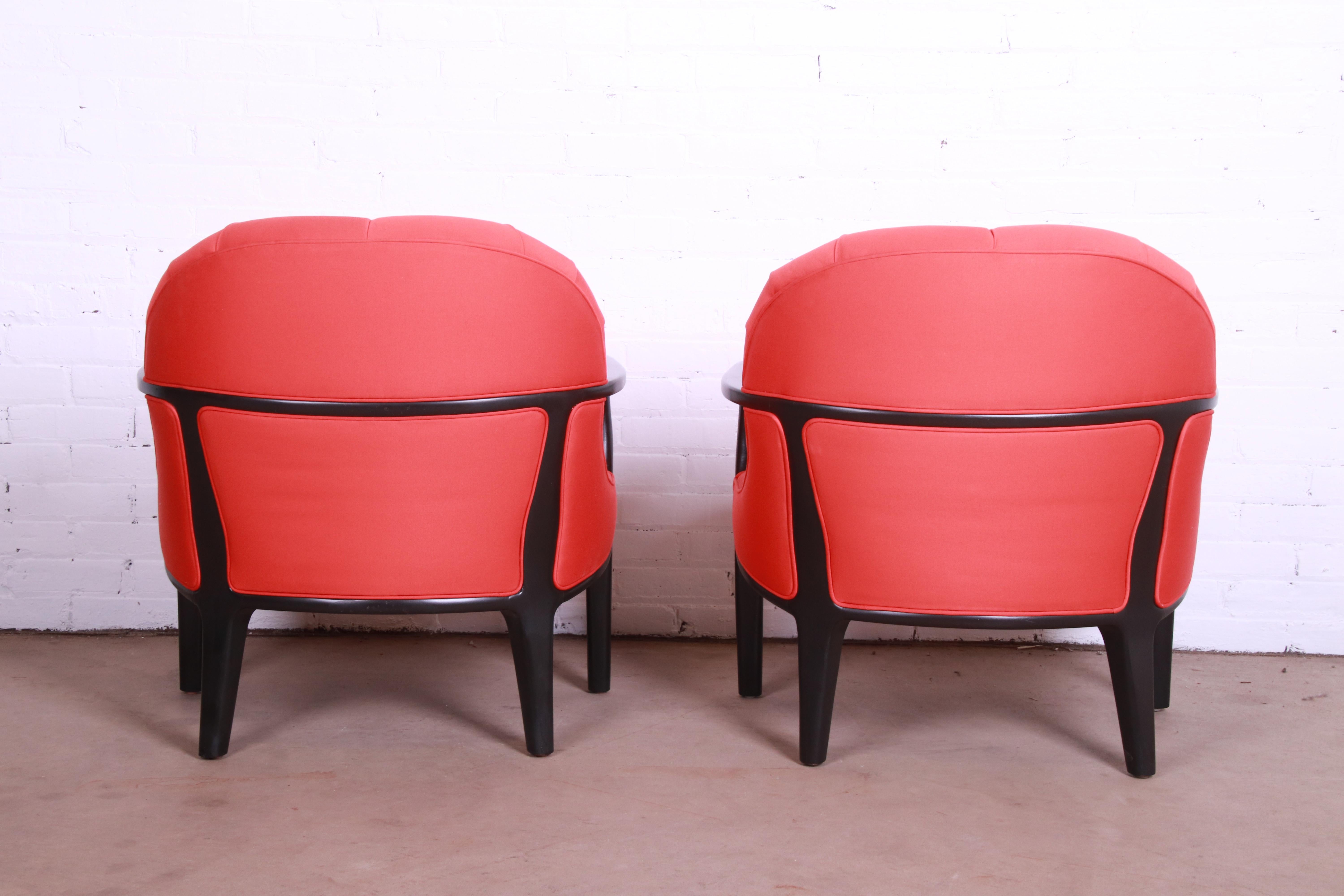 Edward Wormley for Dunbar Janus Collection Lounge Chairs, Pair For Sale 5