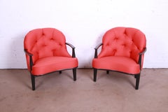 Edward Wormley for Dunbar Janus Collection Lounge Chairs, Pair