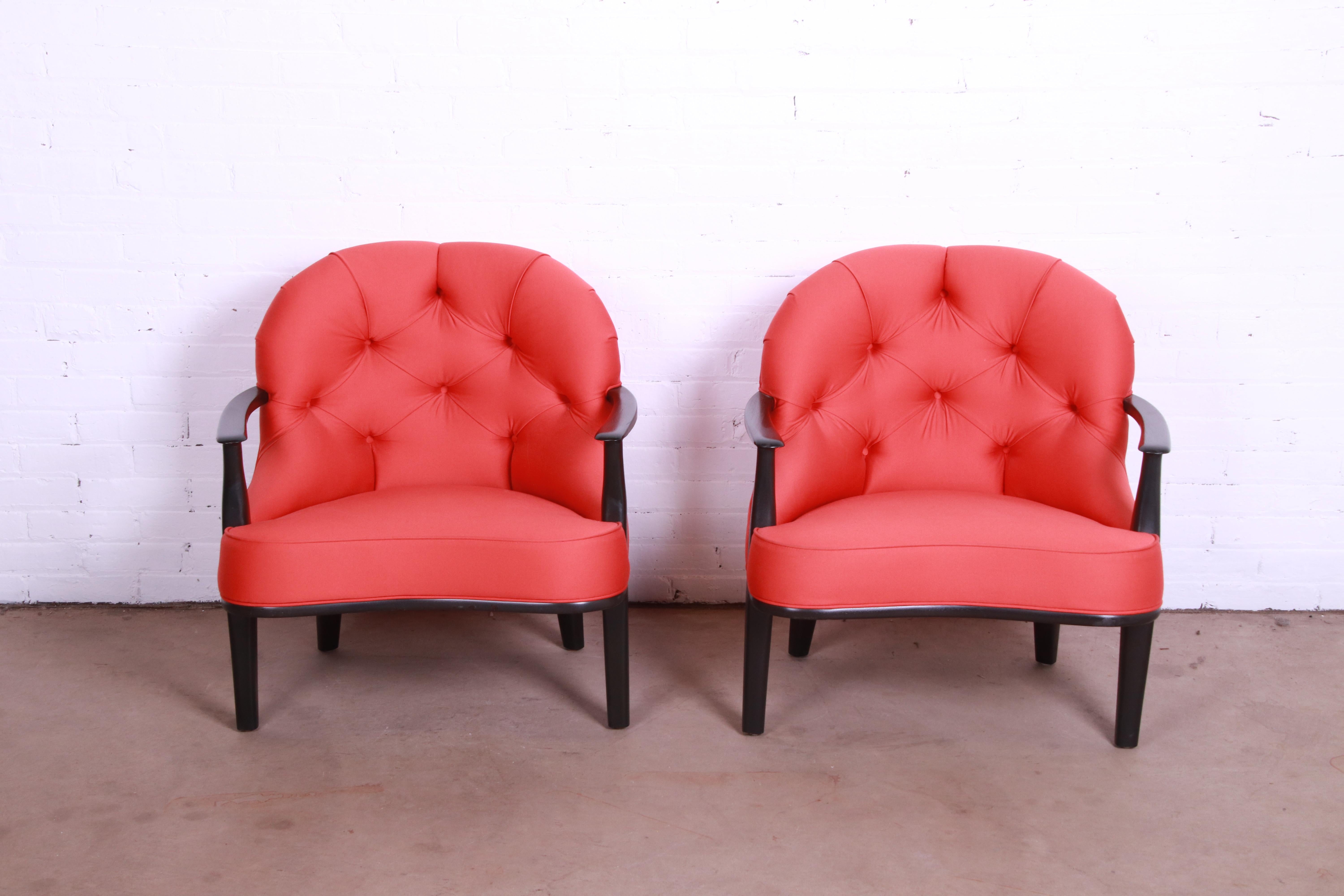 Mid-Century Modern Edward Wormley for Dunbar Janus Collection Lounge Chairs, Pair For Sale