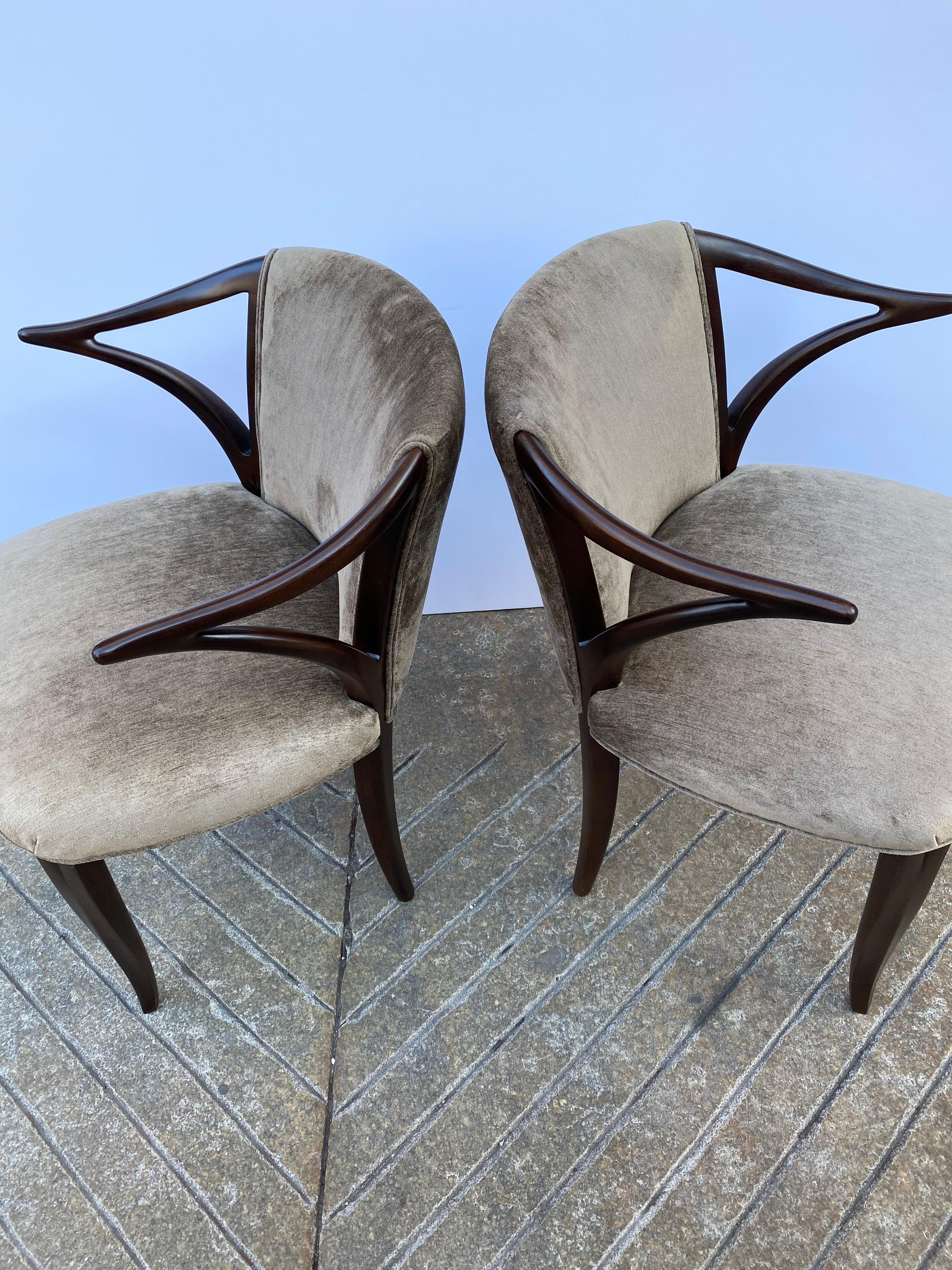 Mid-Century Modern Edward Wormley for Dunbar Janus Collection Pair of Armchairs For Sale