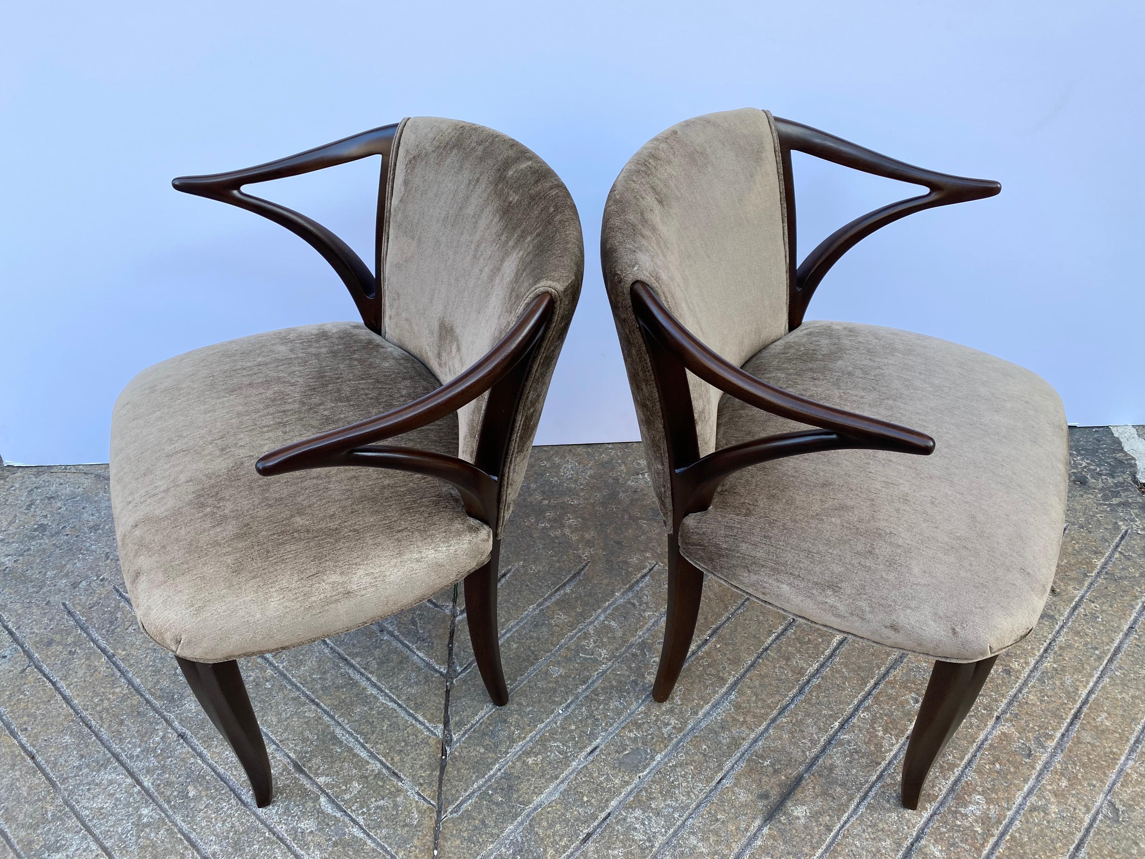 American Edward Wormley for Dunbar Janus Collection Pair of Armchairs For Sale