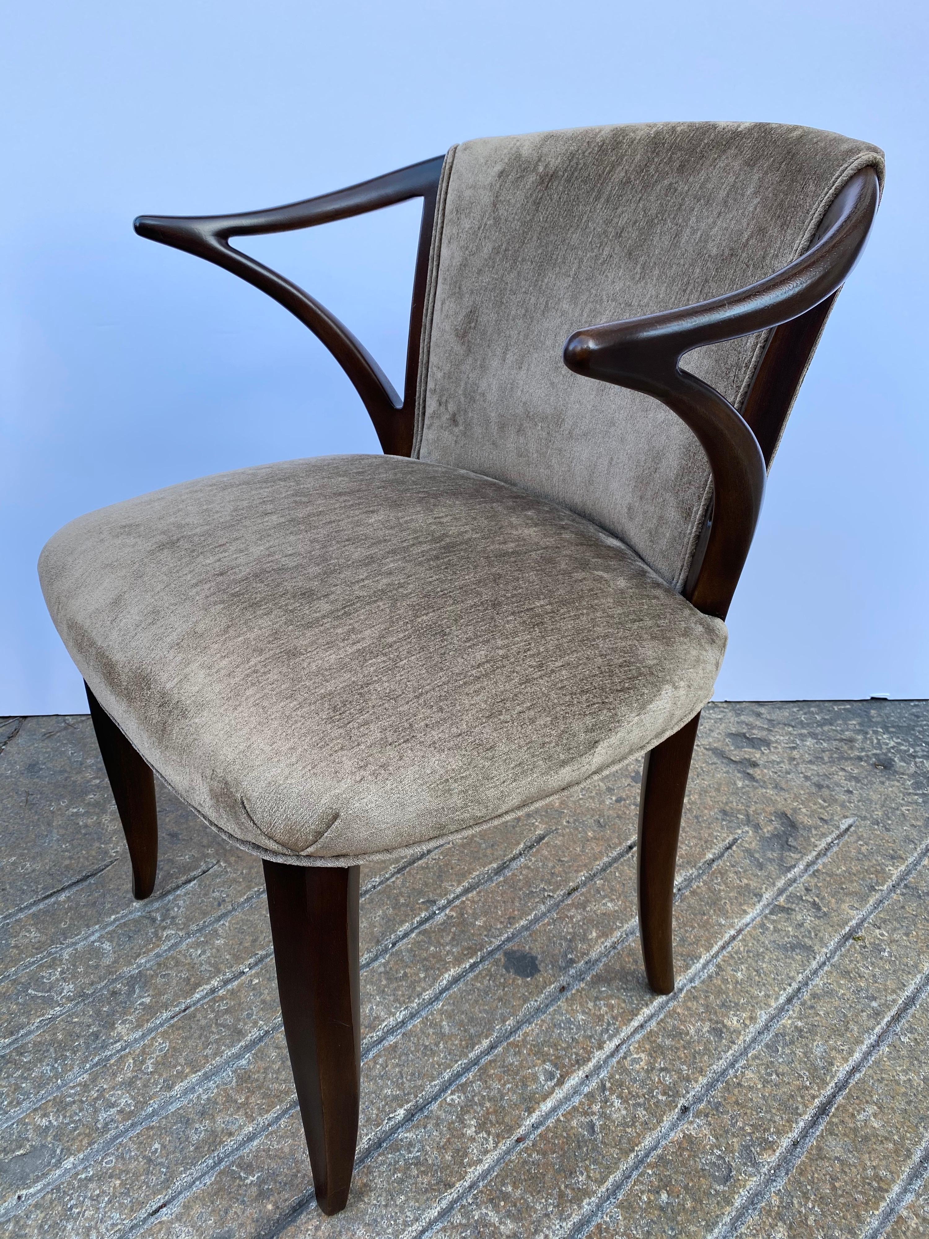 Walnut Edward Wormley for Dunbar Janus Collection Pair of Armchairs For Sale