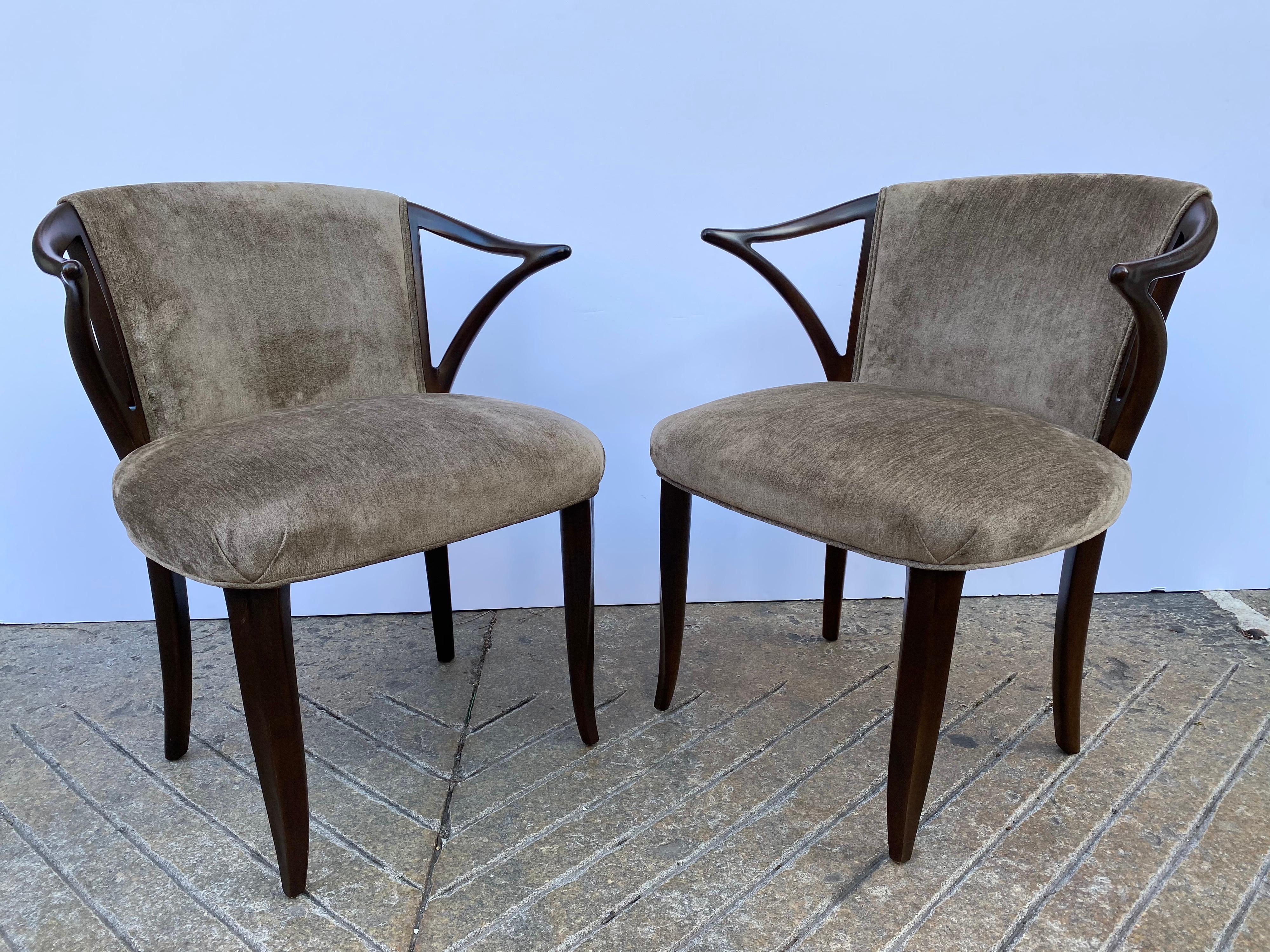 Edward Wormley for Dunbar Janus Collection Pair of Armchairs For Sale 1