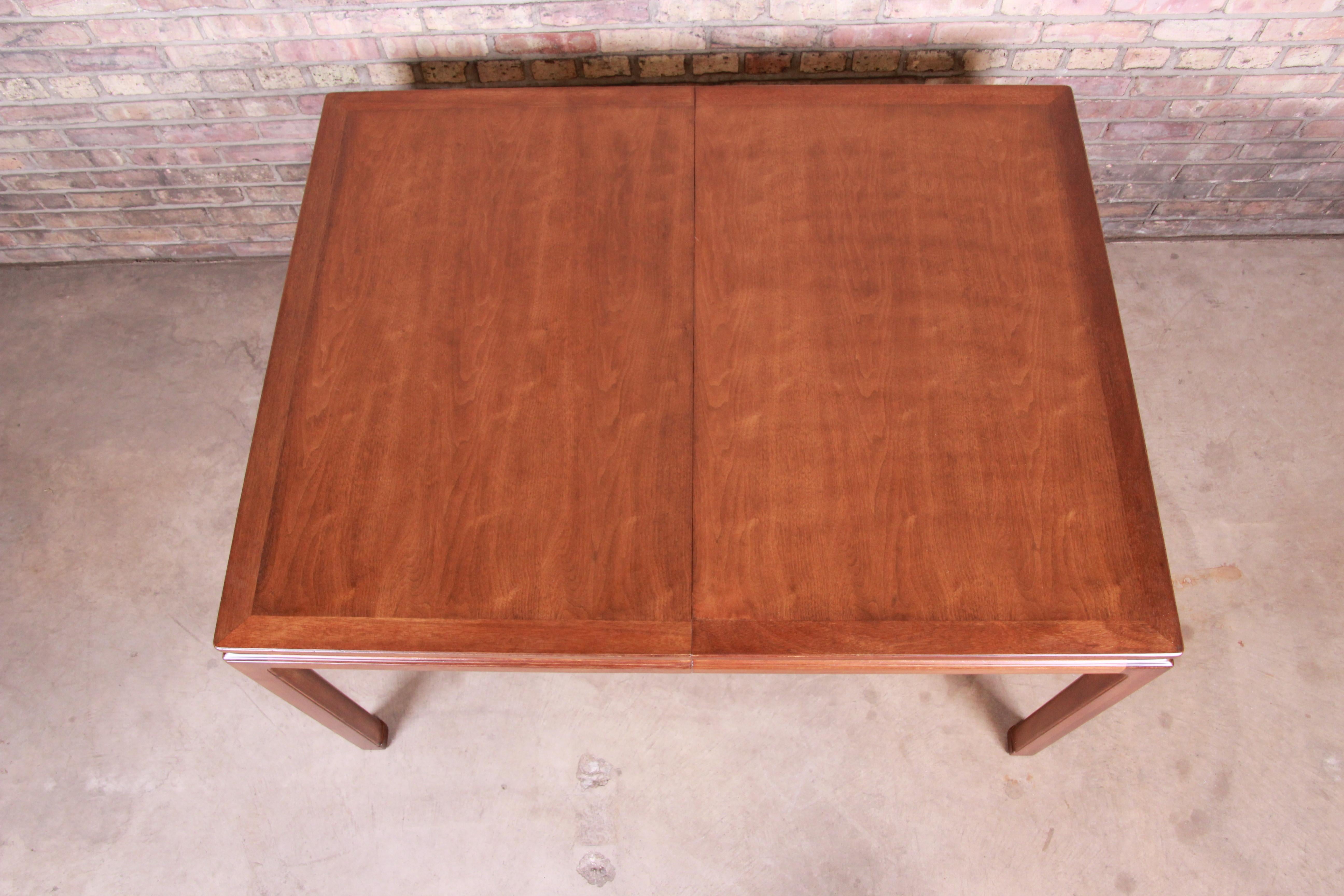 Edward Wormley for Dunbar Janus Collection Walnut Dining Table, Newly Restored For Sale 4