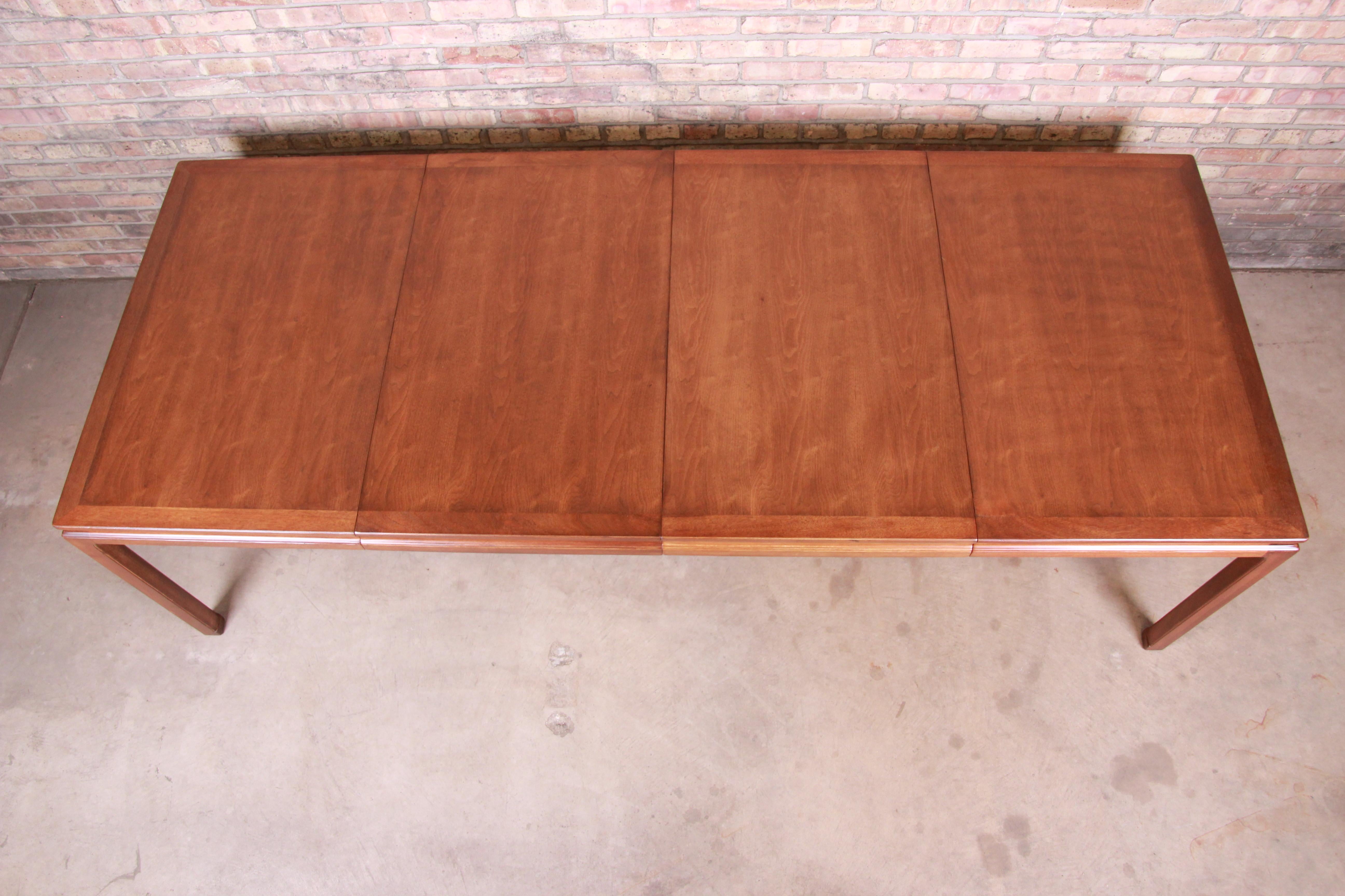 Edward Wormley for Dunbar Janus Collection Walnut Dining Table, Newly Restored For Sale 1
