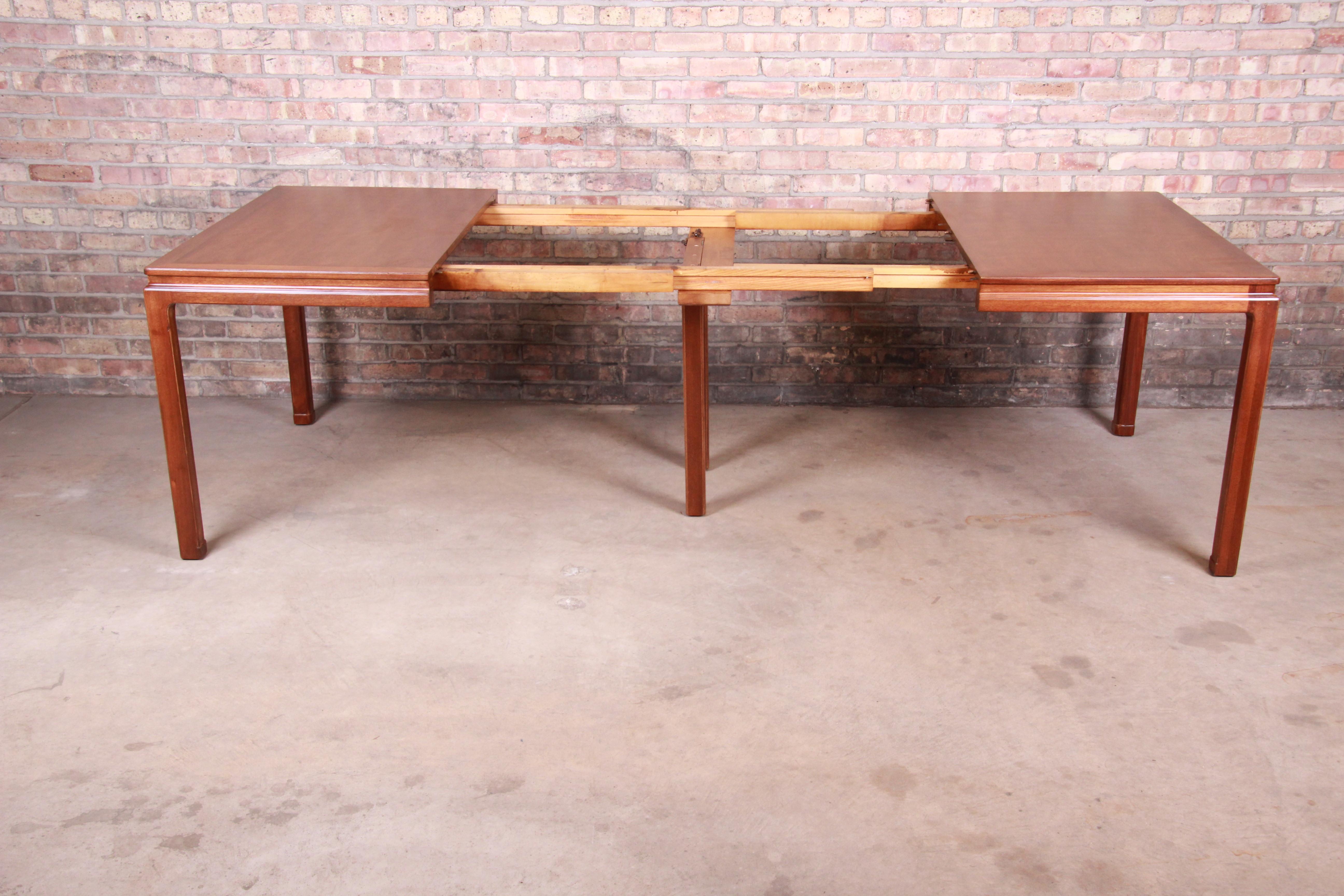 Edward Wormley for Dunbar Janus Collection Walnut Dining Table, Newly Restored For Sale 2