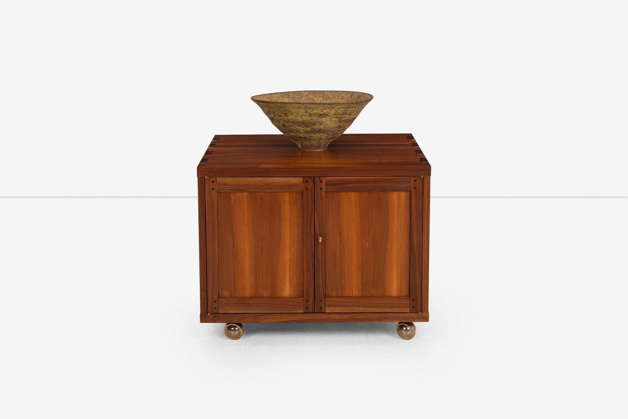 American Edward Wormley for Dunbar Janus Group, Pair of End Tables on Casters 1958 For Sale