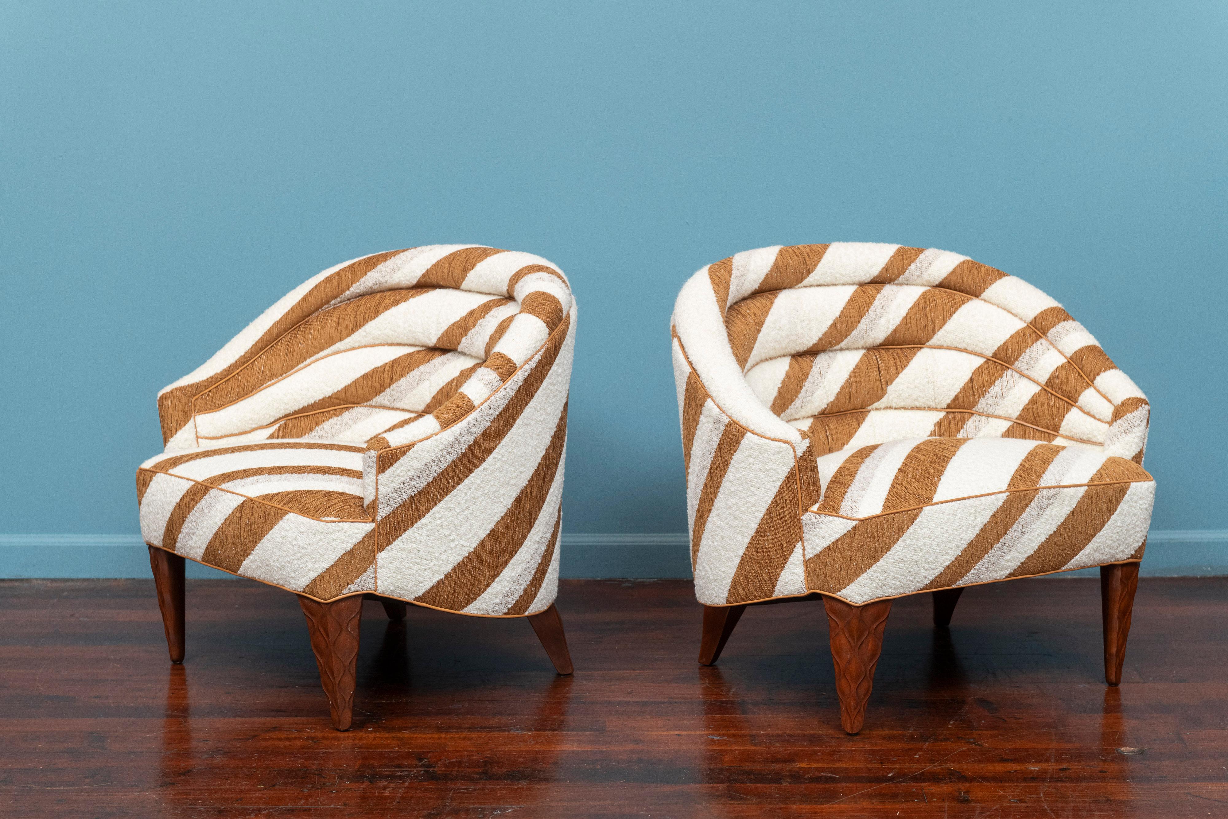 Edward Wormley für Dunbar Janus Line Lounge Chairs (Moderne der Mitte des Jahrhunderts) im Angebot