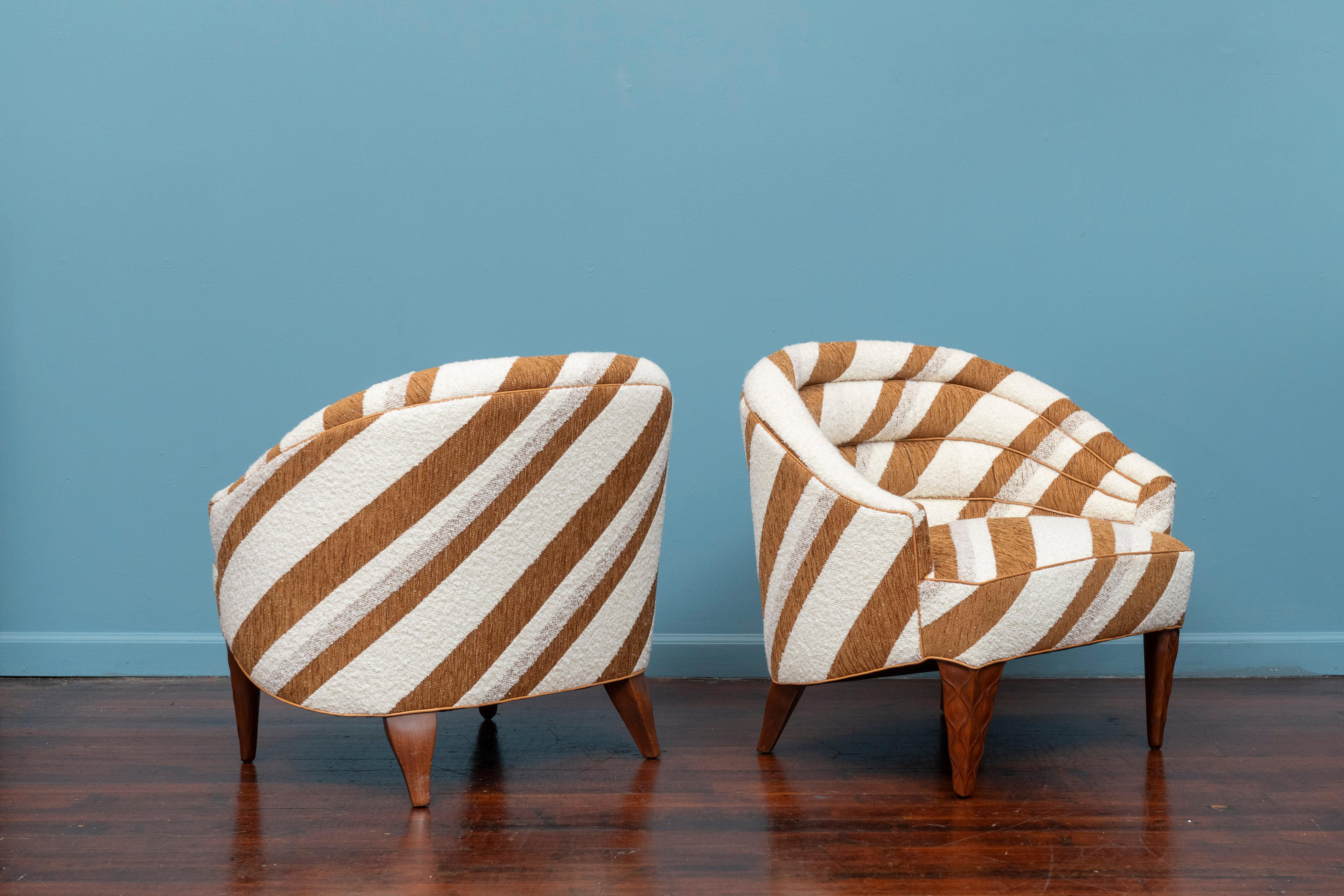 Edward Wormley für Dunbar Janus Line Lounge Chairs im Angebot 1