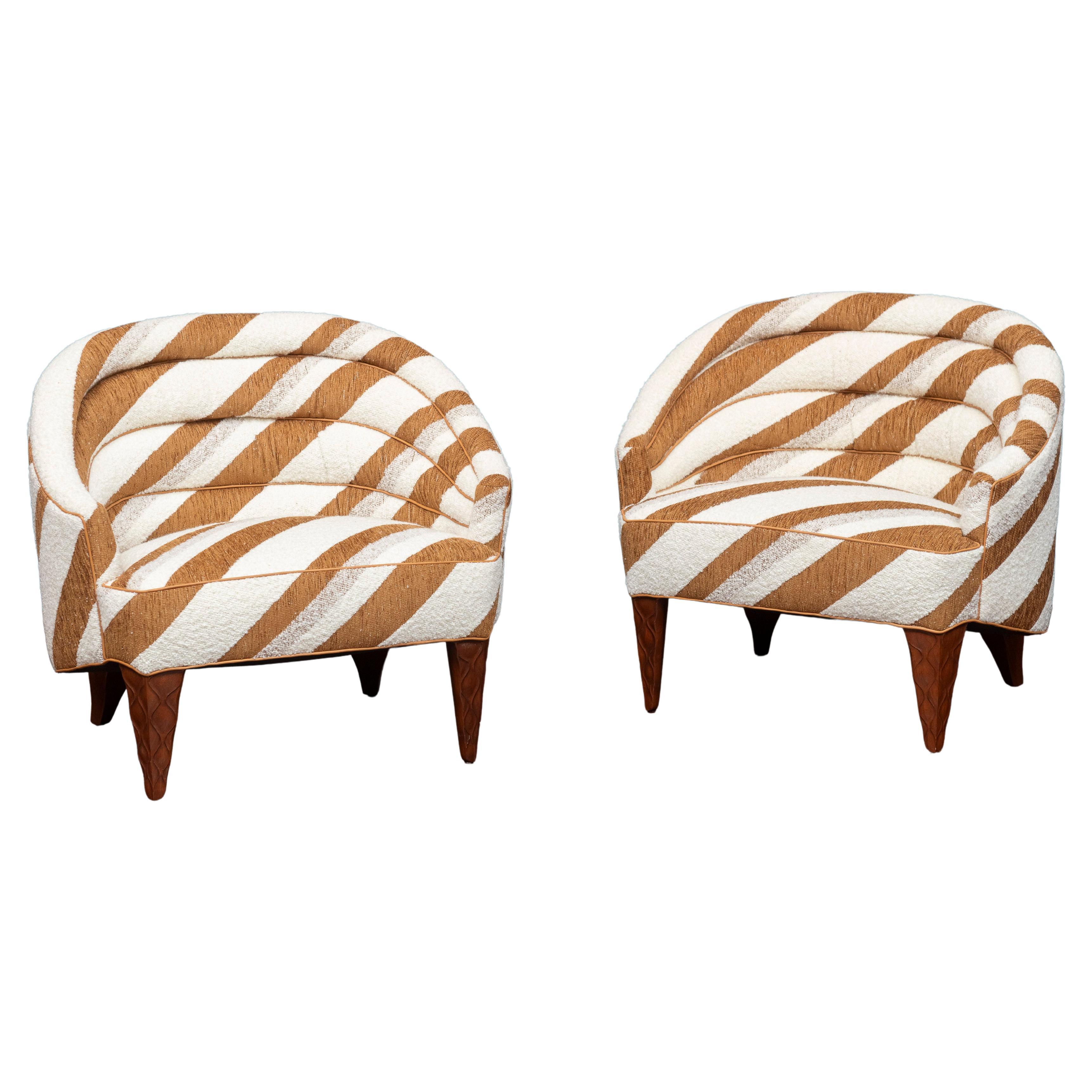 Edward Wormley for Dunbar Janus Line Lounge Chairs