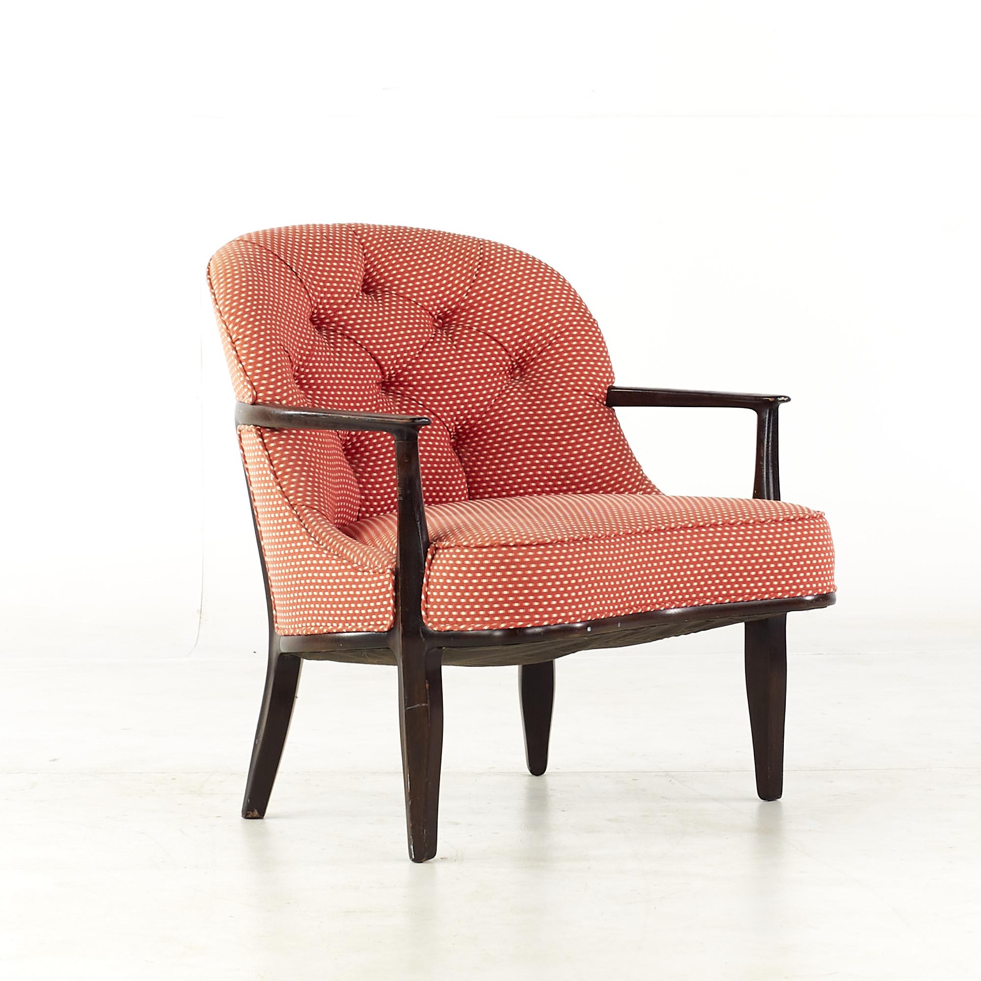American Edward Wormley for Dunbar Janus Mid-Century Lounge Chairs, Pair