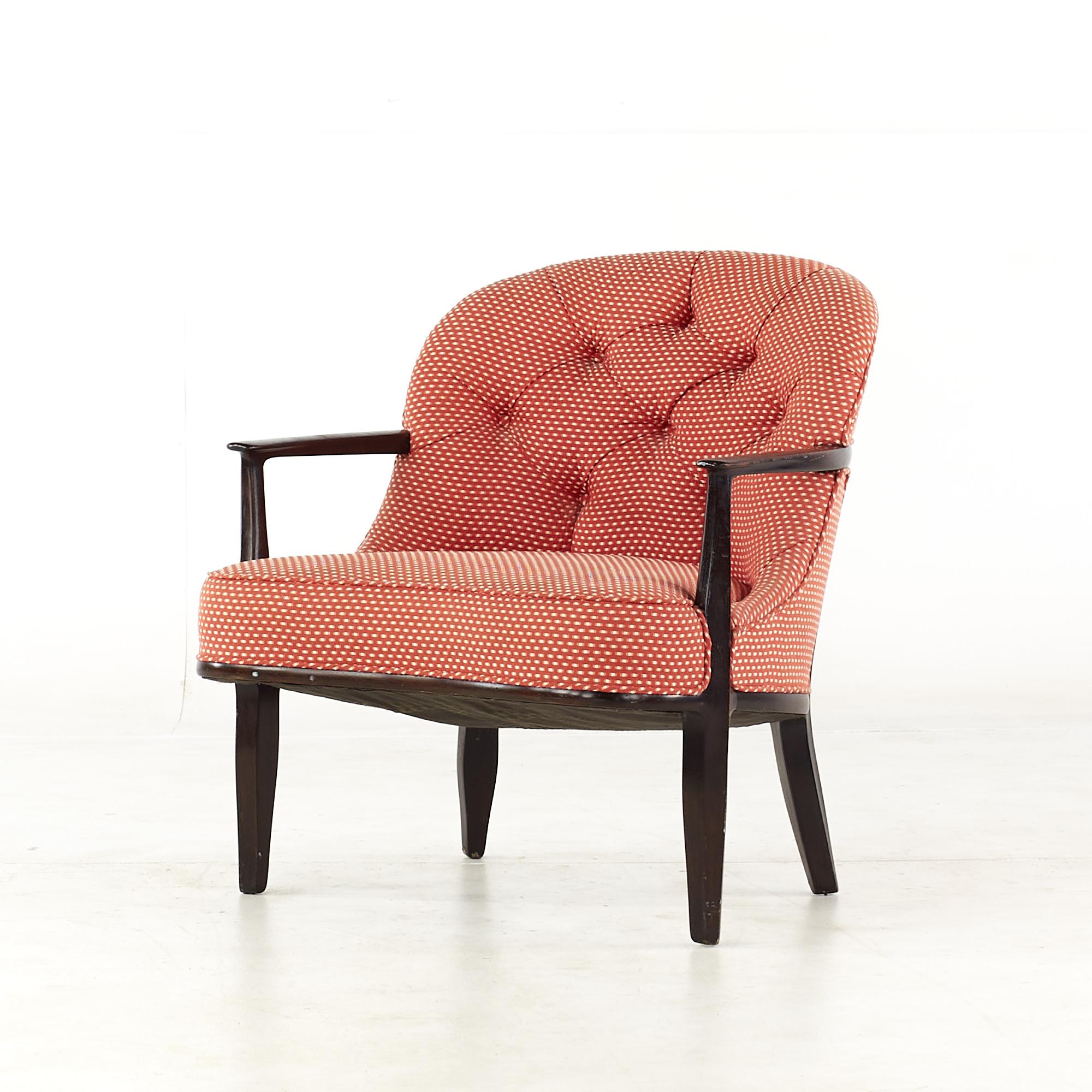 Late 20th Century Edward Wormley for Dunbar Janus Mid-Century Lounge Chairs, Pair
