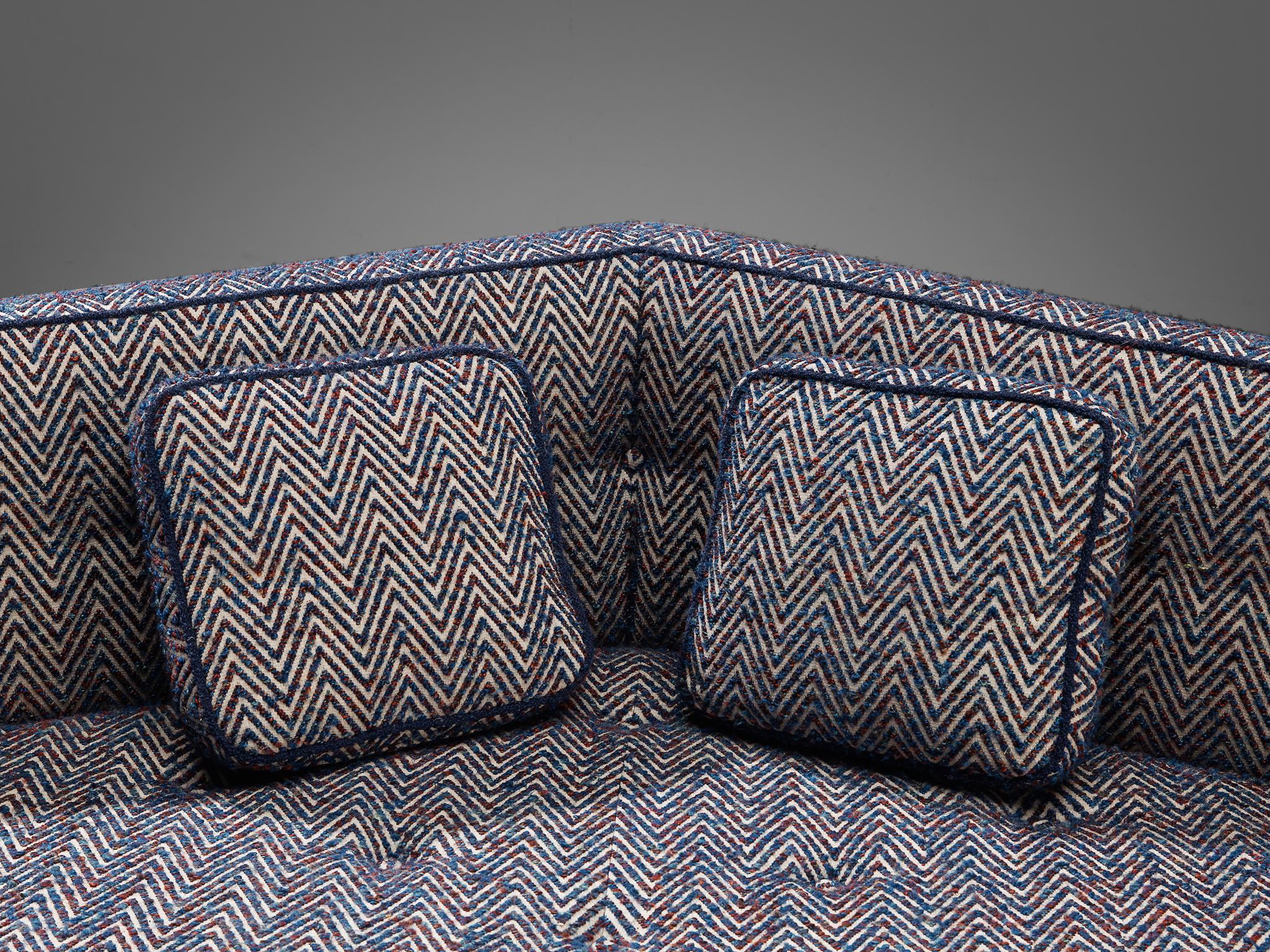 Edward Wormley für Dunbar 'Janus' Sofa mit mehrfarbig gemusterter Polsterung  3