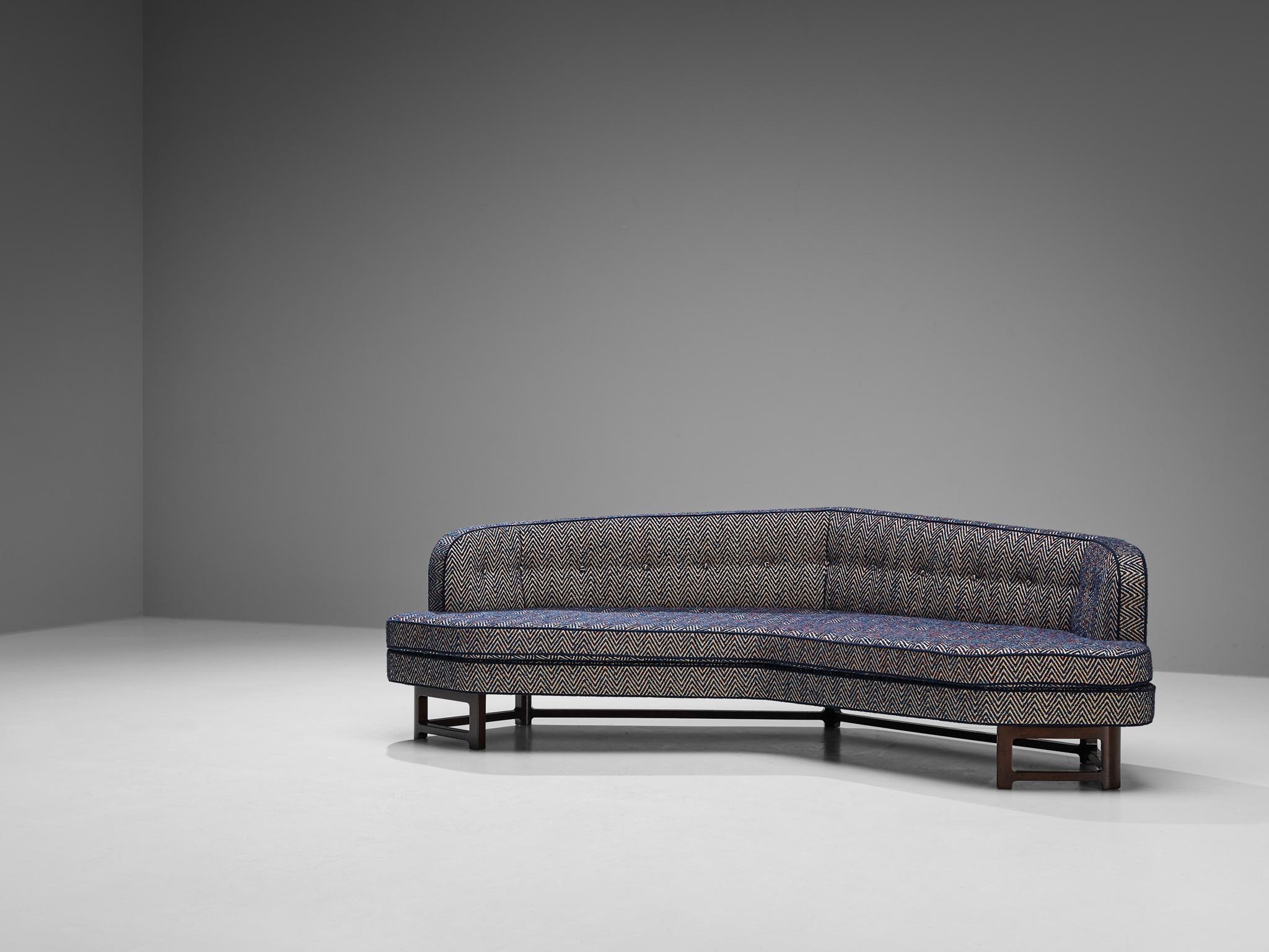 Edward Wormley for Dunbar 'Janus' Sofa in Multicolored Patterned Upholstery  1