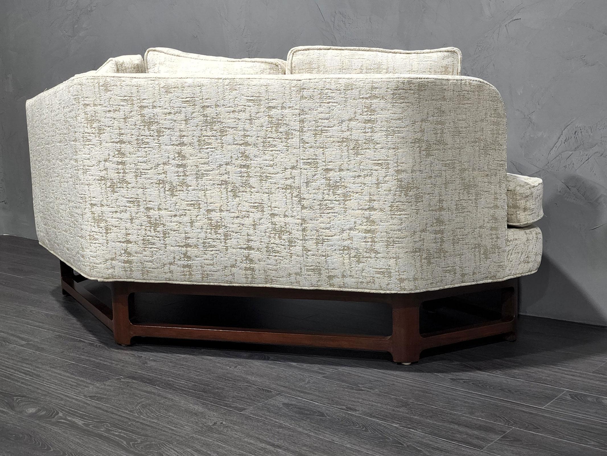 Edward Wormley for Dunbar Janus Style Sofa in Castel Upholstery 4