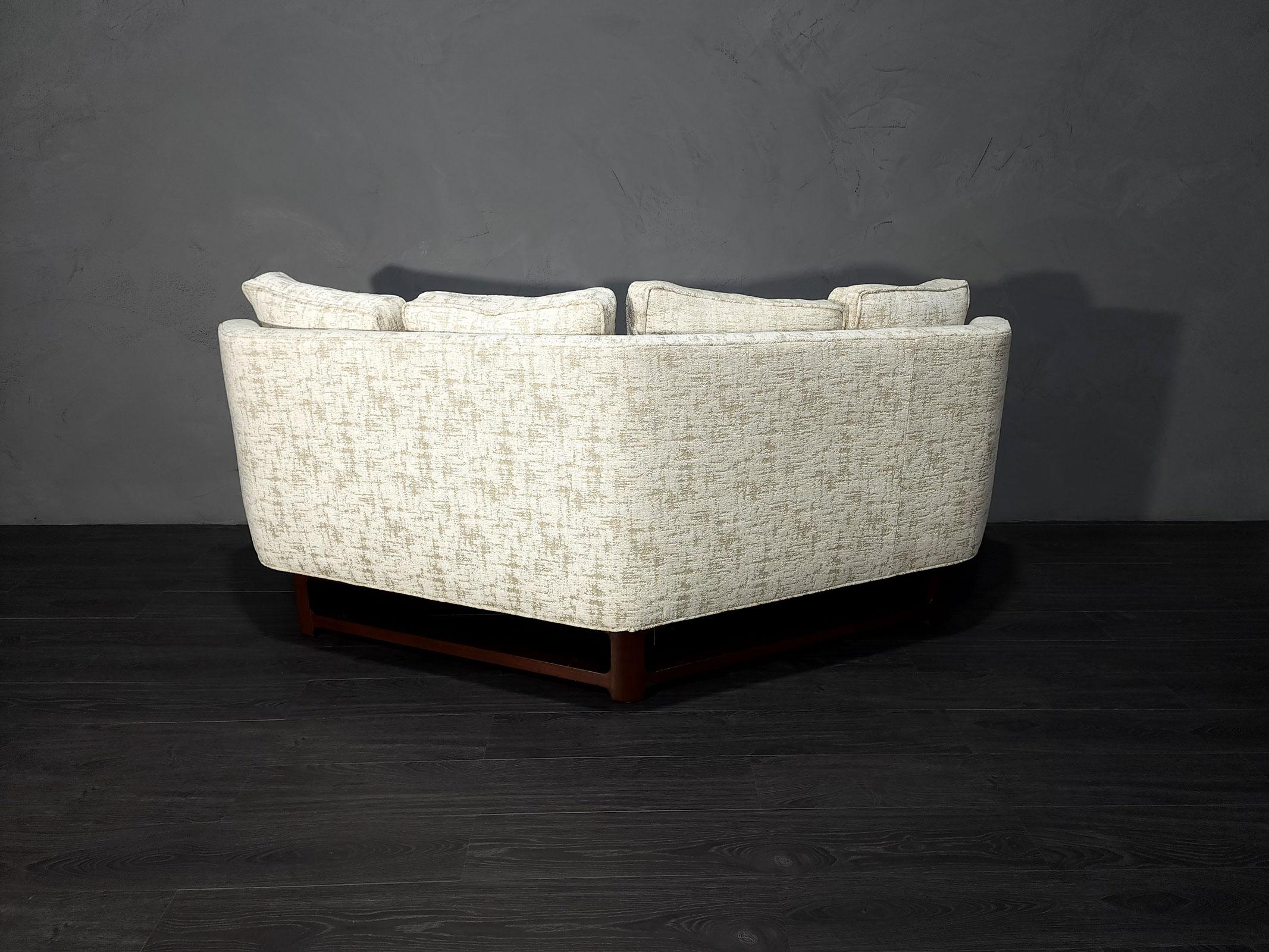 Mid-Century Modern Edward Wormley for Dunbar Janus Style Sofa in Castel Upholstery