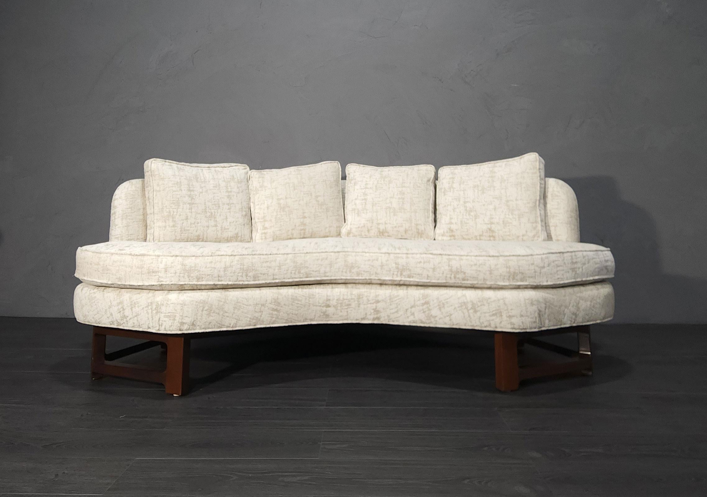 Edward Wormley for Dunbar Janus Style Sofa in Castel Upholstery 3
