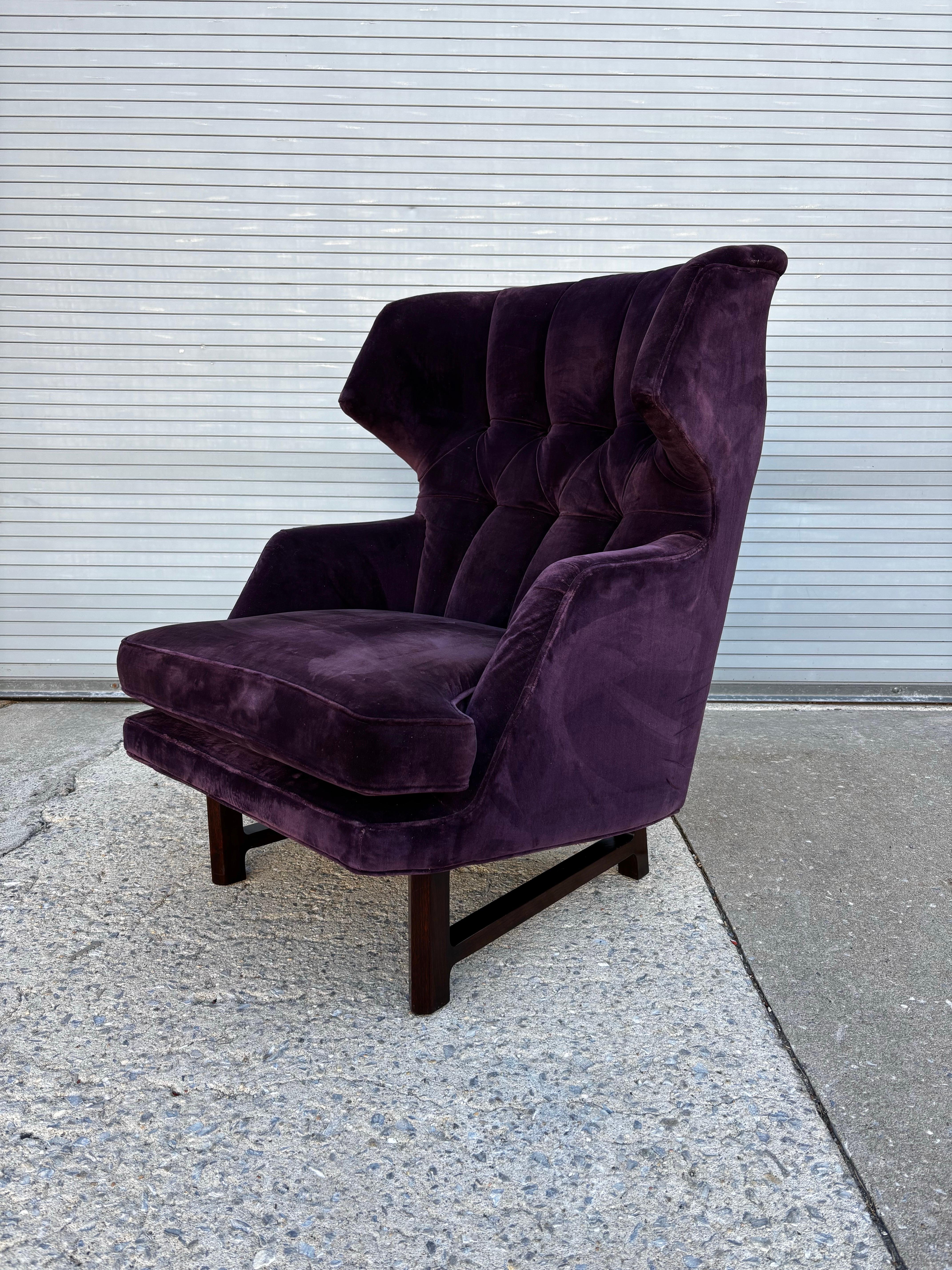 Edward Wormley für Dunbar Janus  Sessel mit geflügelter Rückenlehne im Angebot 3