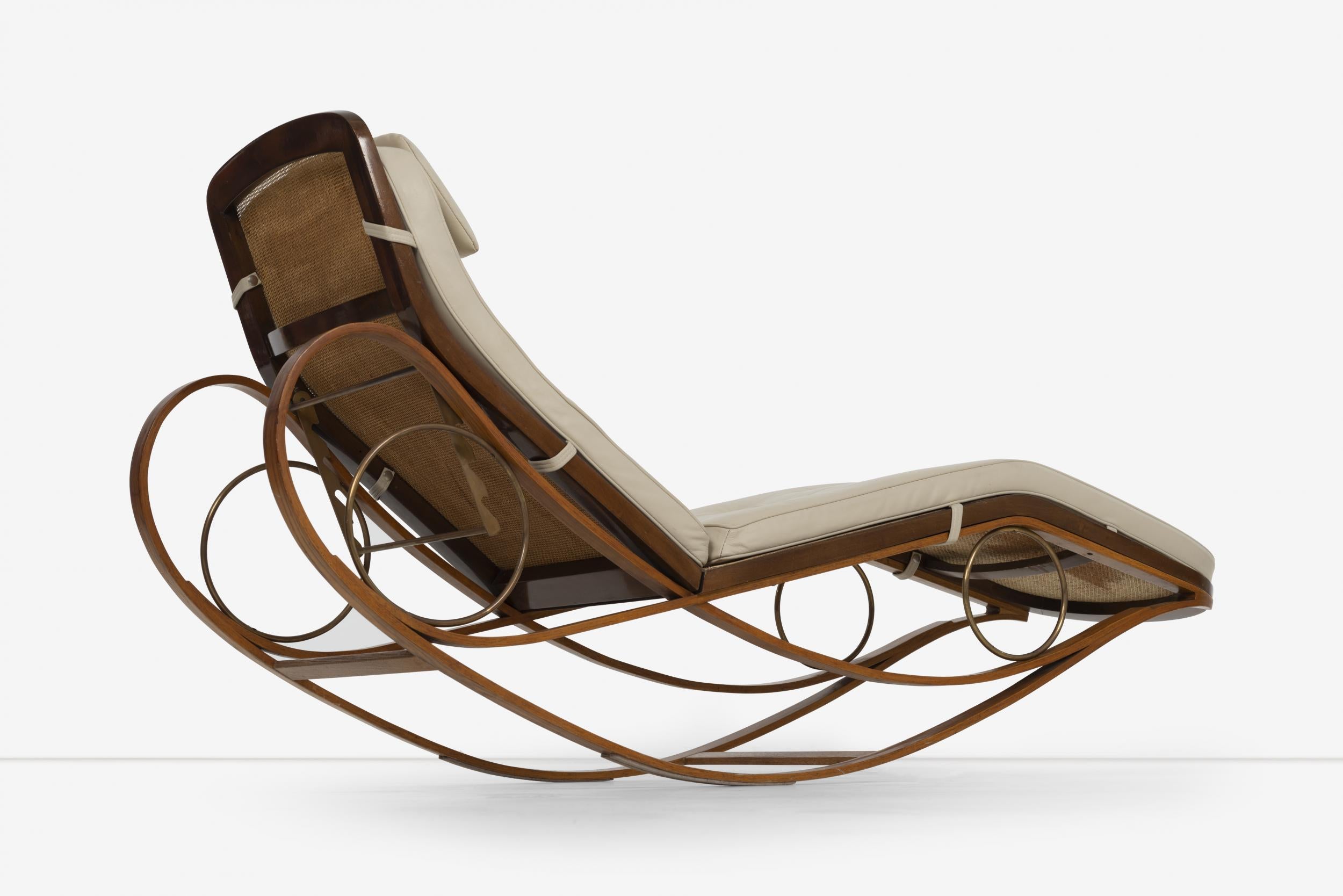 Edward Wormley for Dunbar Laminated Rocking Chaise Prototype 4