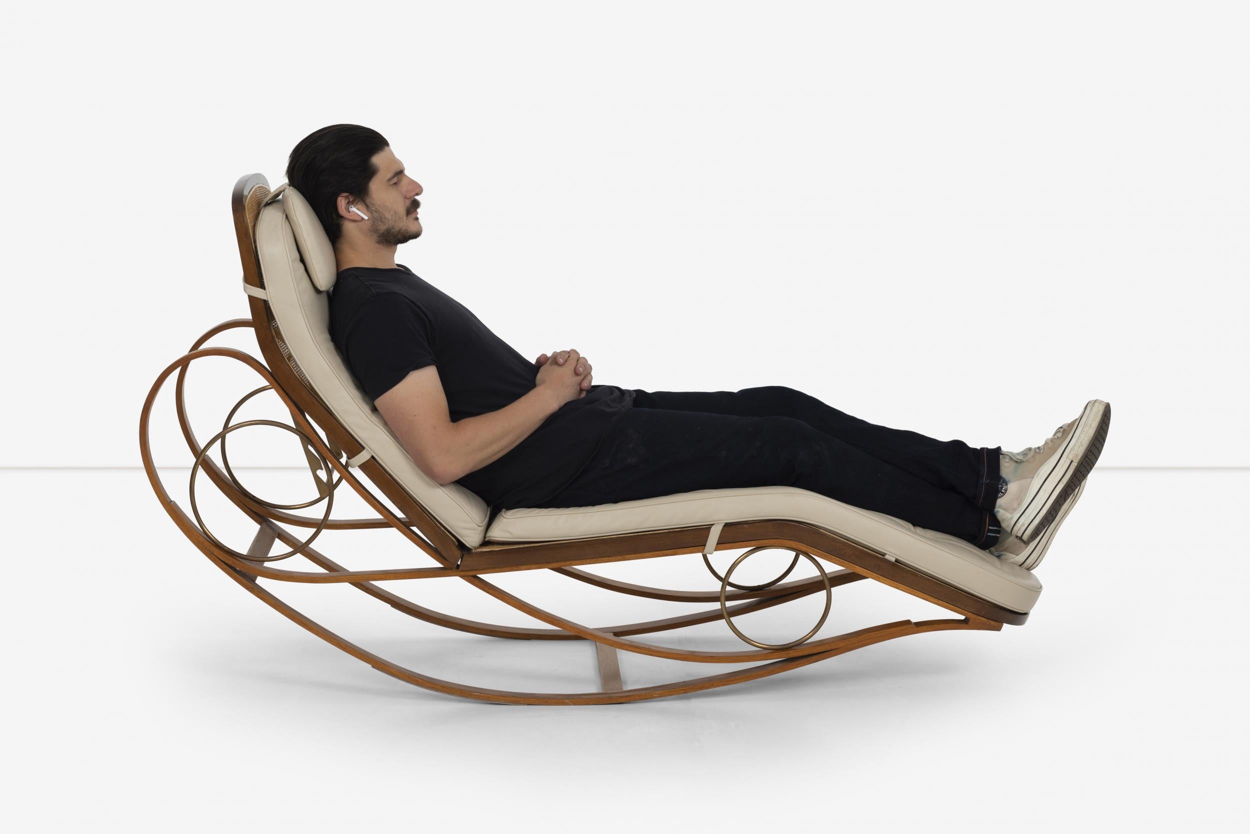 Edward Wormley for Dunbar Laminated Rocking Chaise Prototype 9