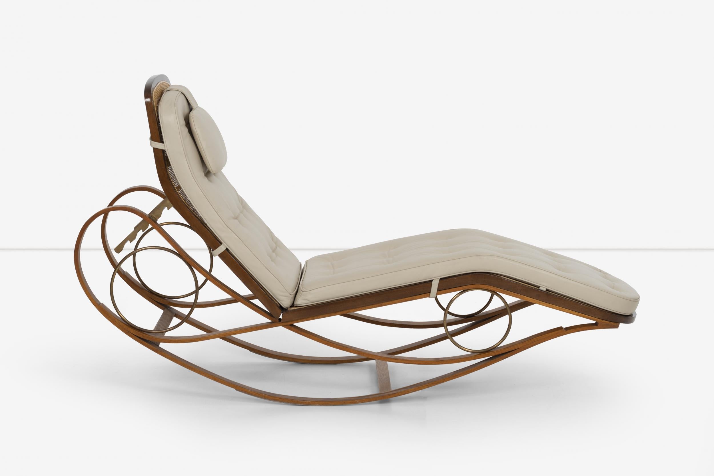 Mid-20th Century Edward Wormley for Dunbar Laminated Rocking Chaise Prototype