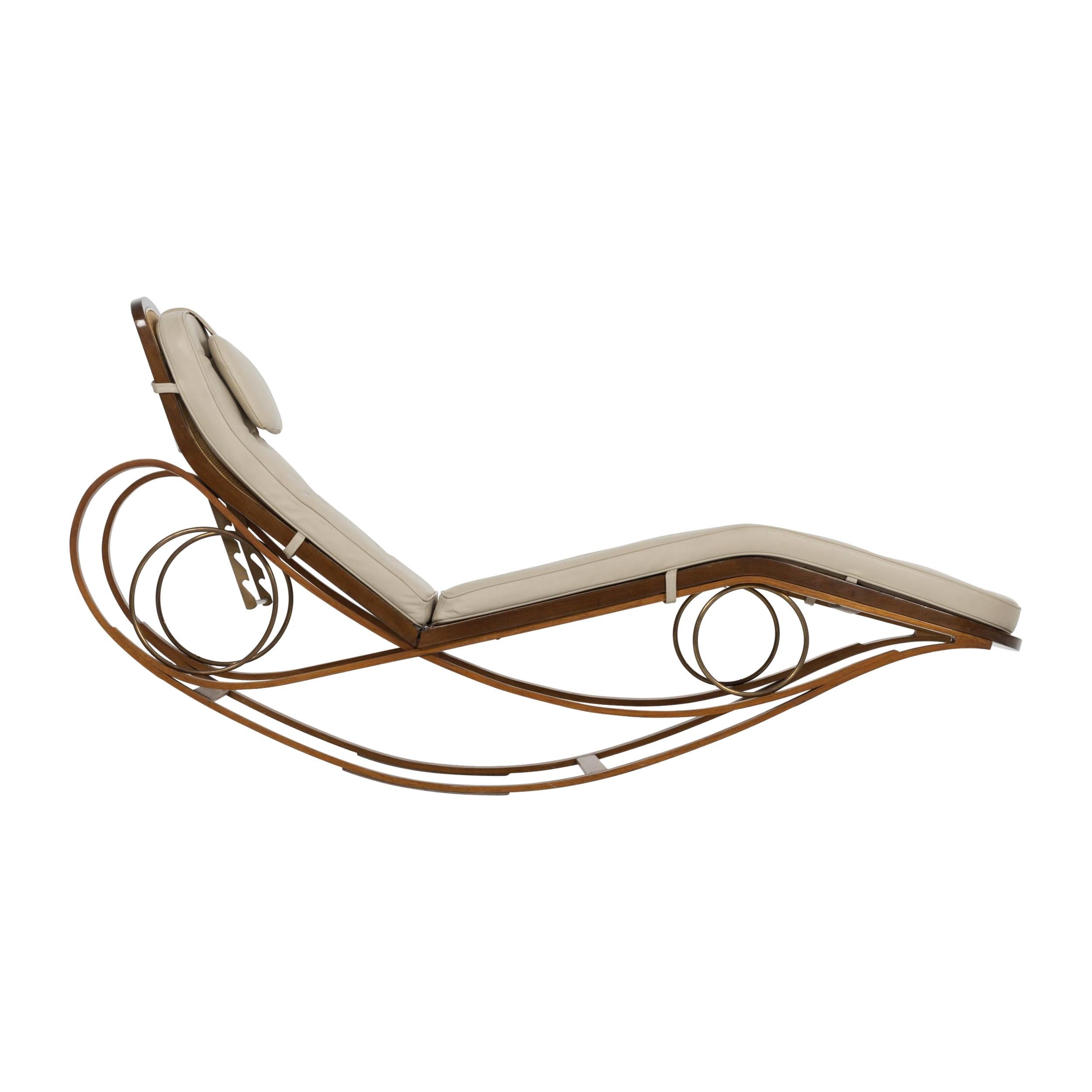 Edward Wormley for Dunbar Laminated Rocking Chaise Prototype