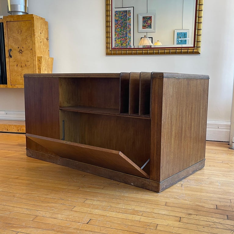 Edward Wormley for Dunbar Leather Desk W. Convertible Credenza and
