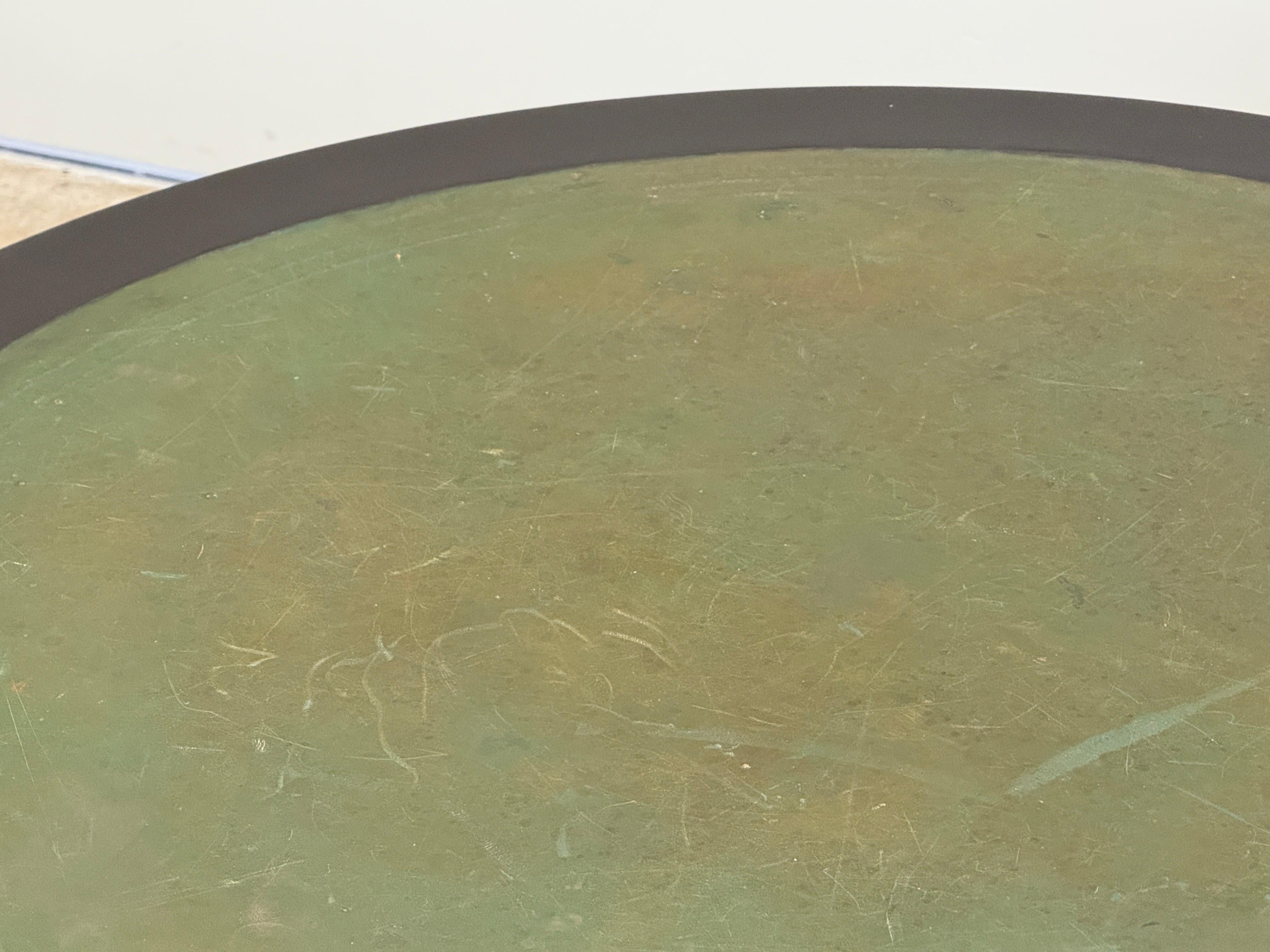 Mesa baja con tapa de cuero Edward Wormley para Dunbar en venta 4