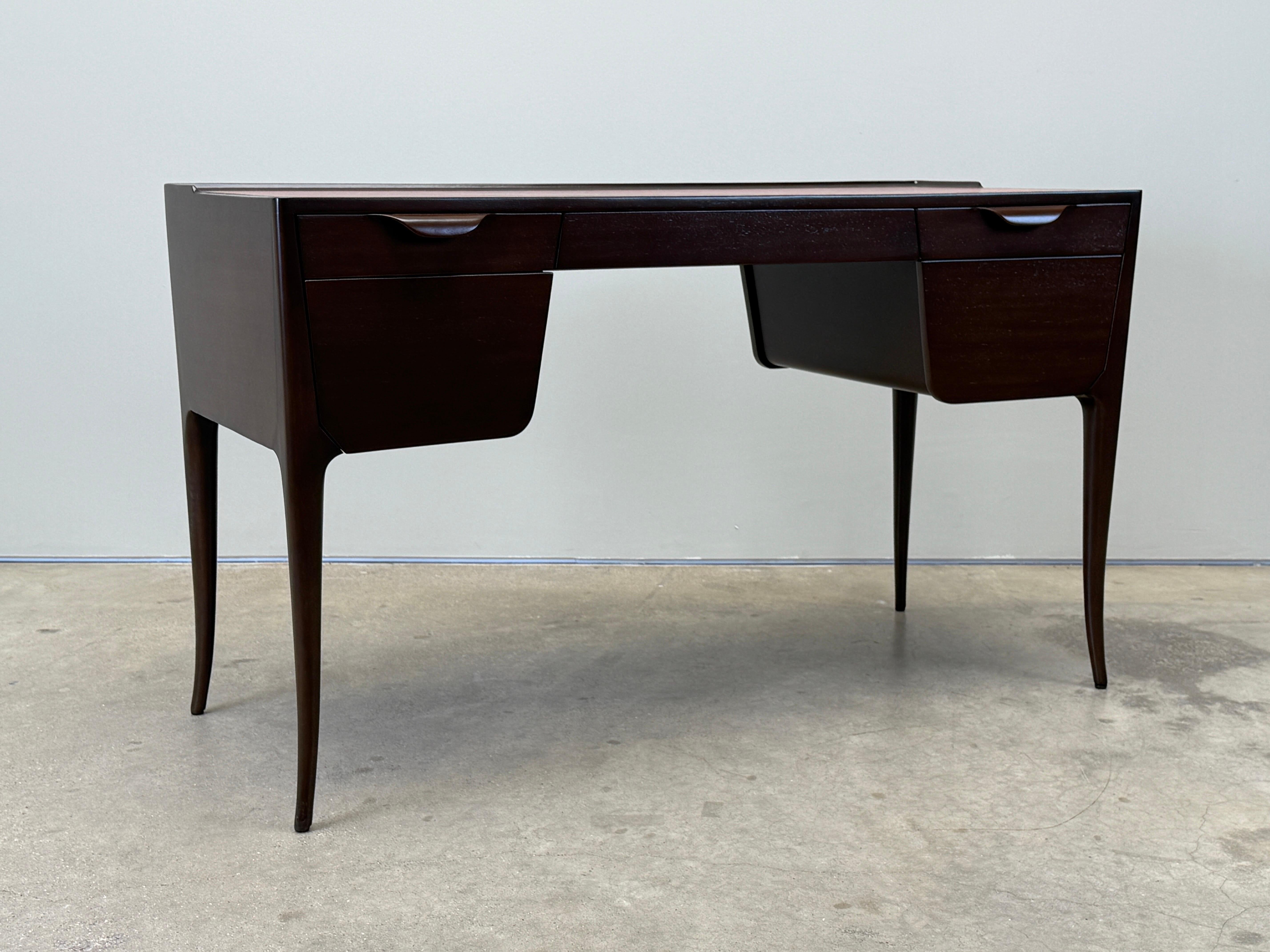 Edward Wormley for Dunbar Leather Top Desk im Angebot 6