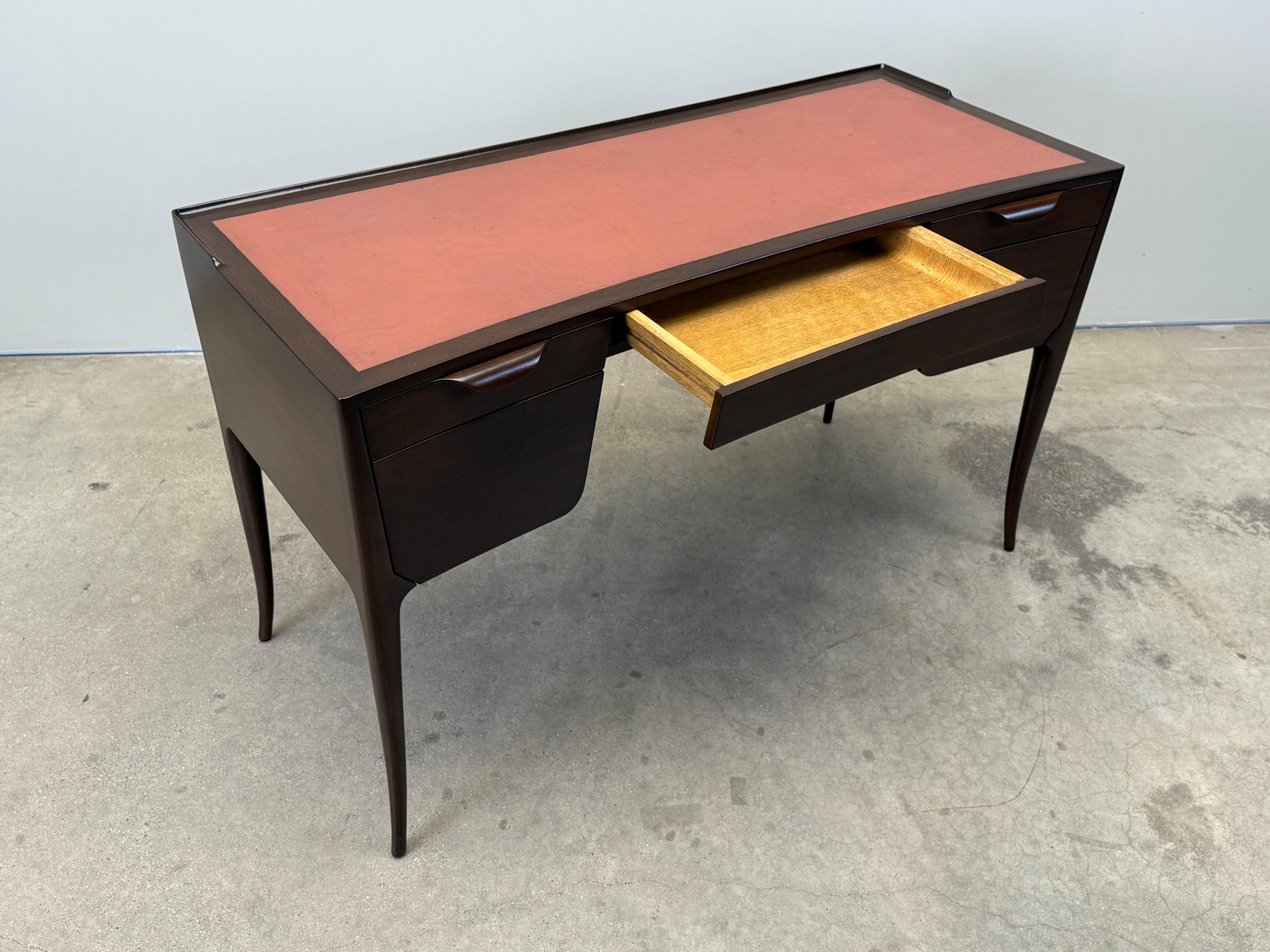 Edward Wormley for Dunbar Leather Top Desk im Angebot 7