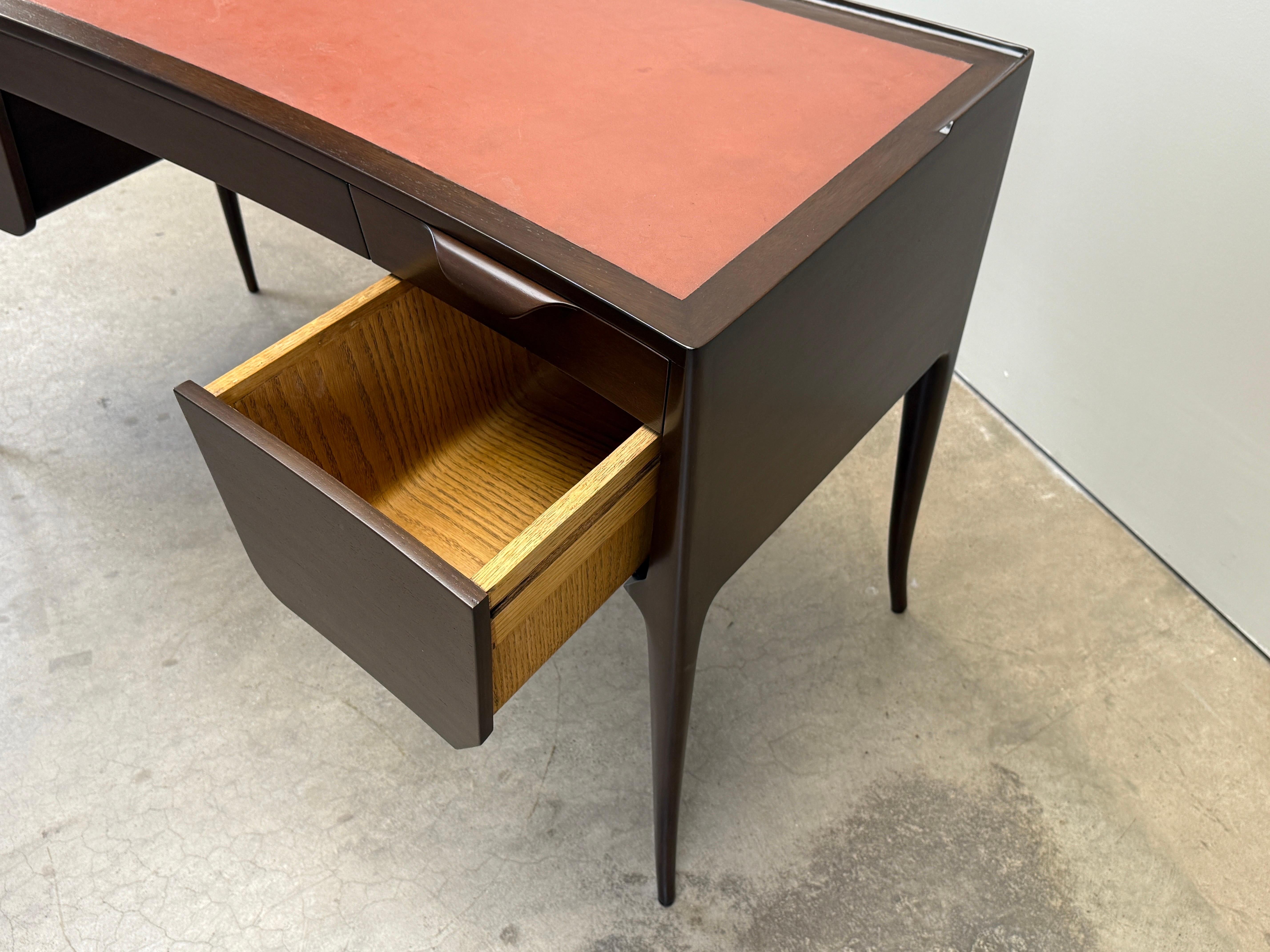 Edward Wormley for Dunbar Leather Top Desk im Angebot 8