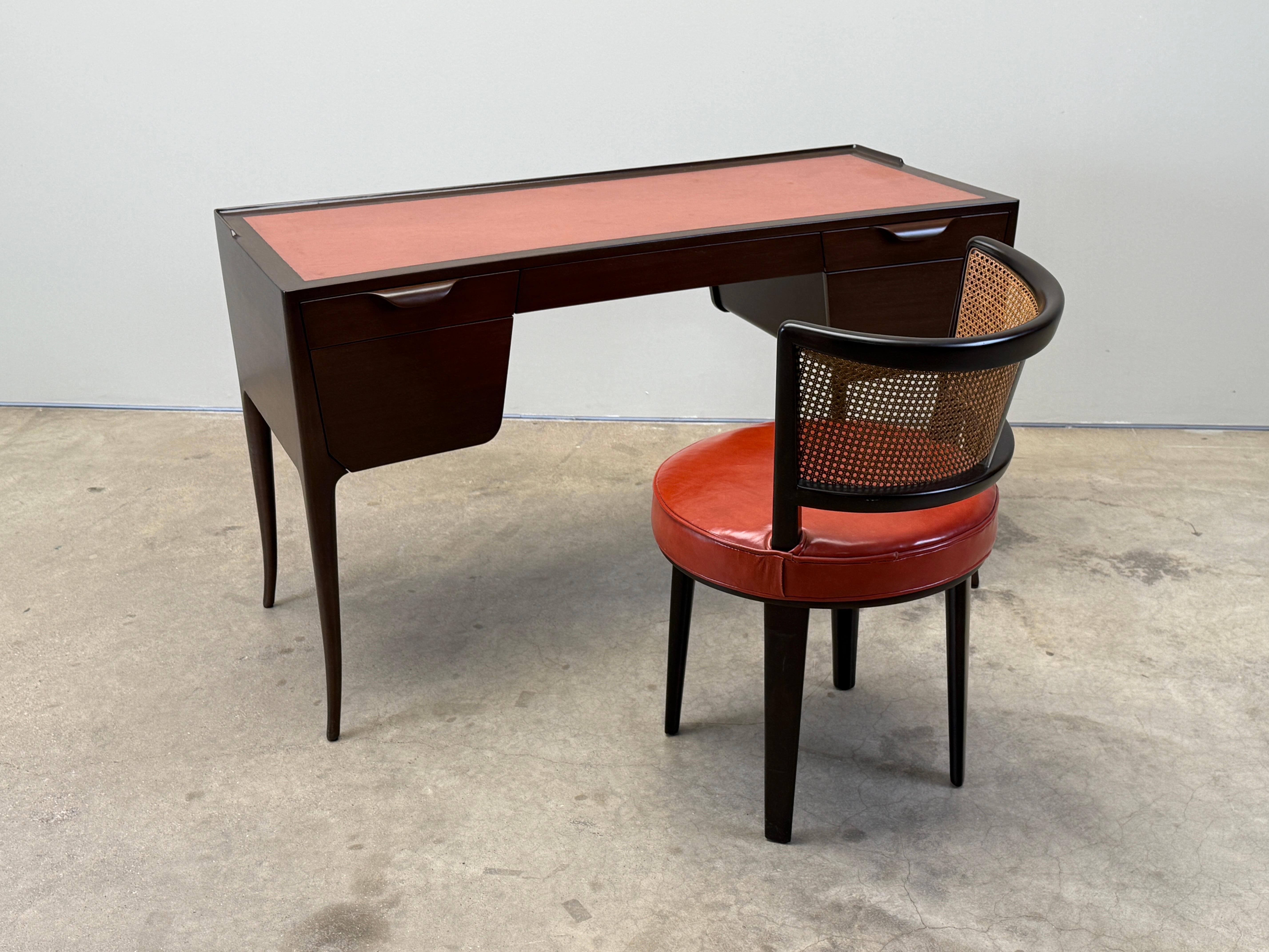 Edward Wormley for Dunbar Leather Top Desk im Angebot 13