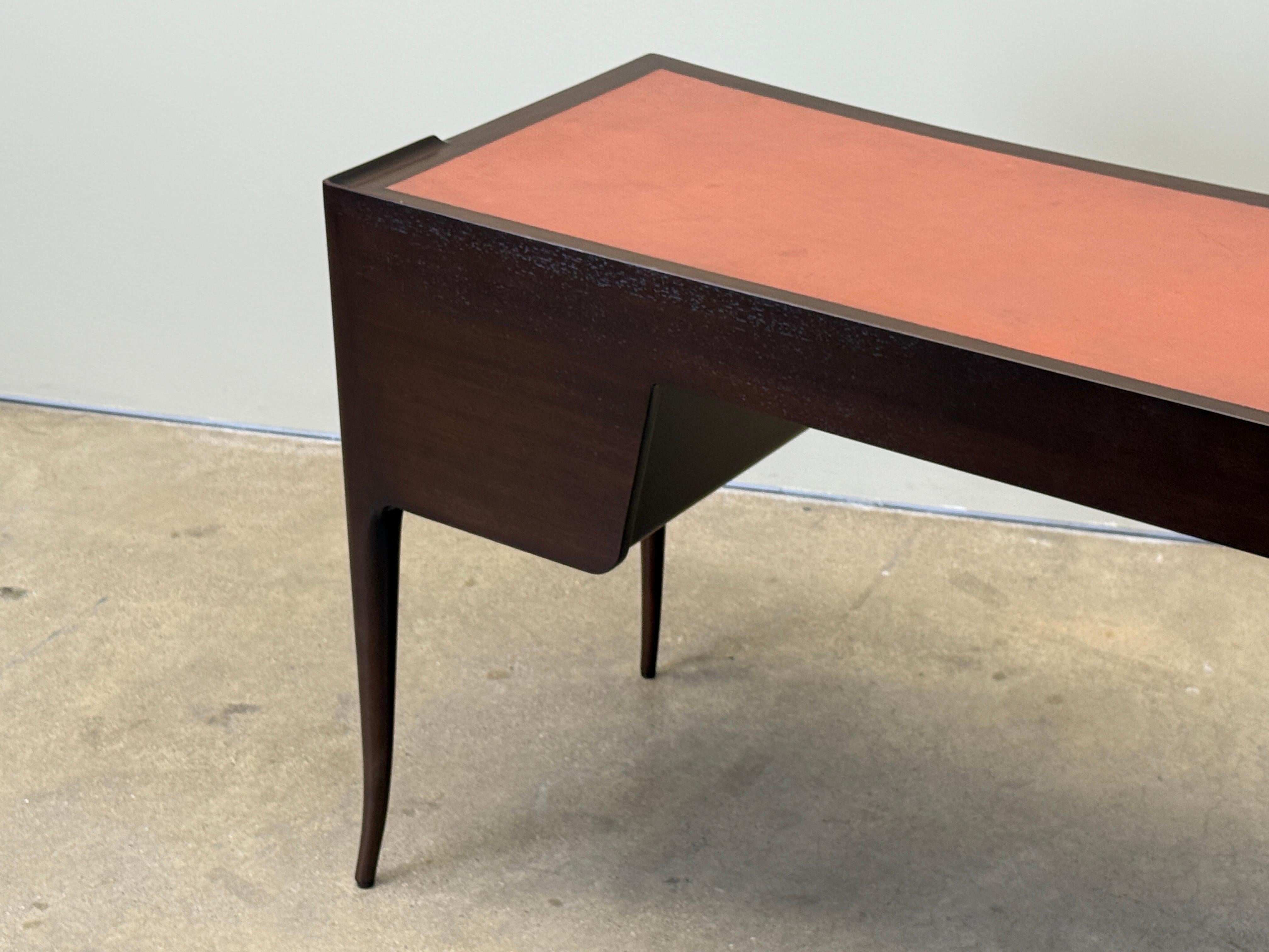 Edward Wormley for Dunbar Leather Top Desk im Angebot 14