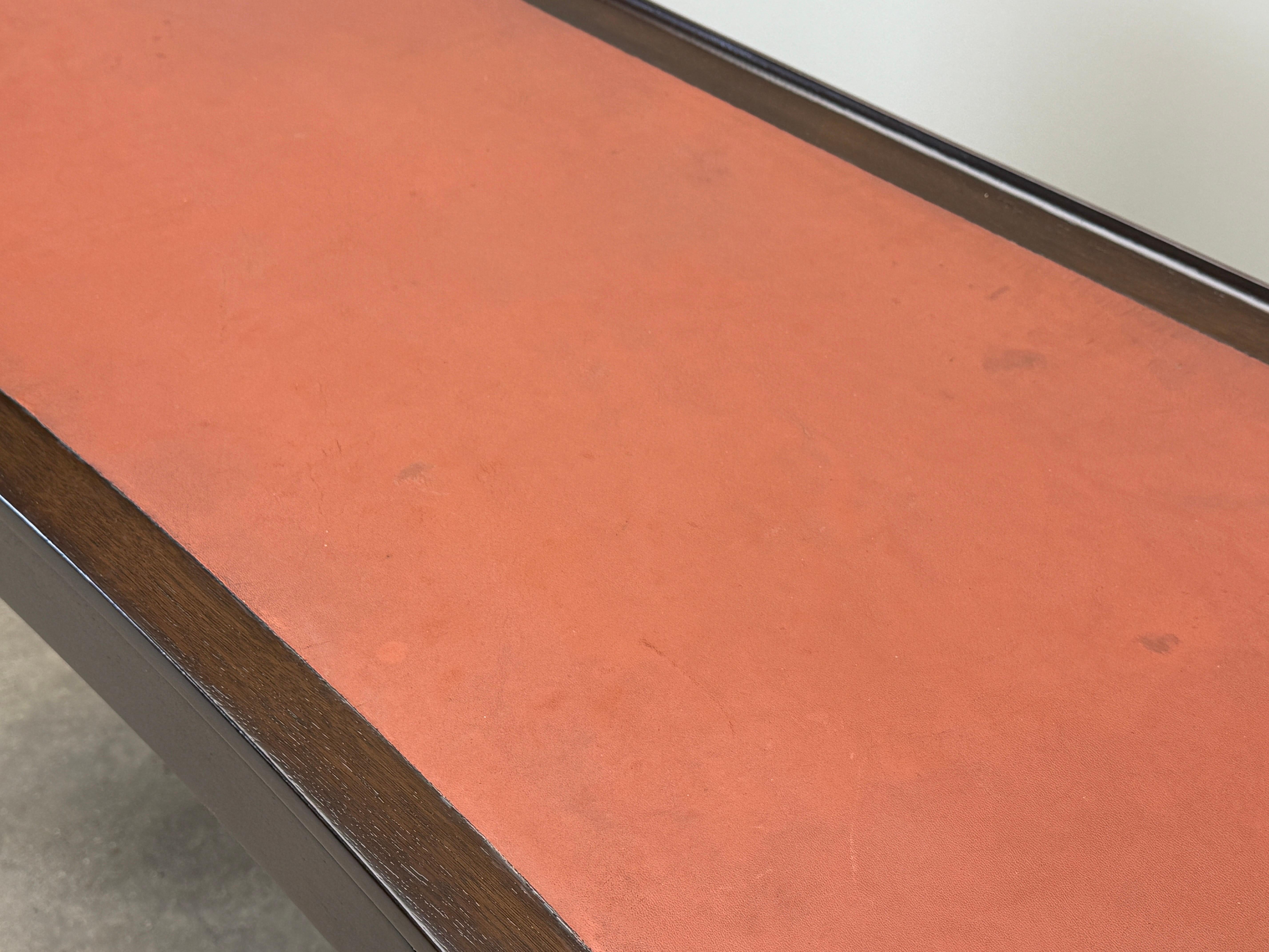 Edward Wormley for Dunbar Leather Top Desk im Angebot 3