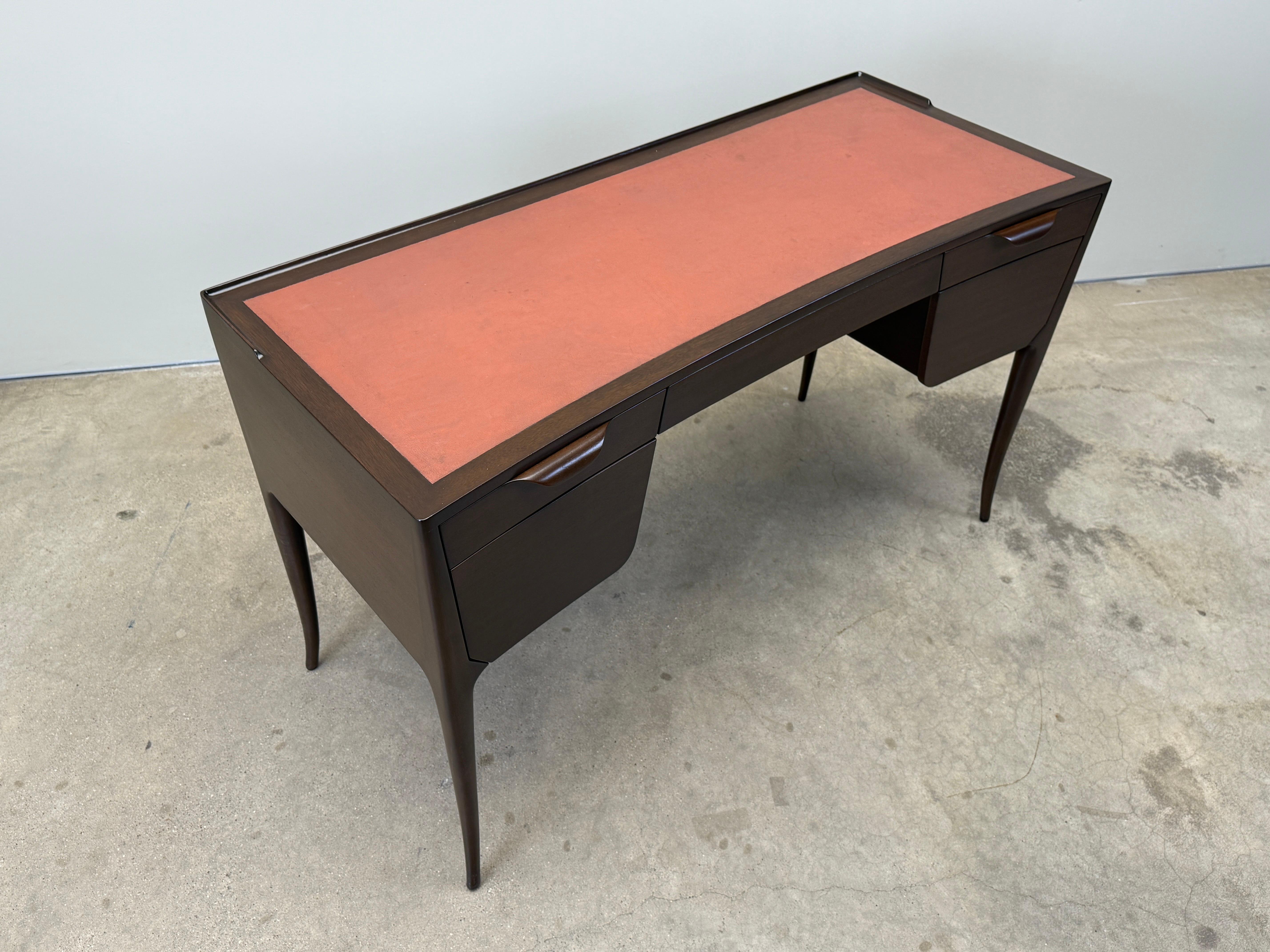 Edward Wormley for Dunbar Leather Top Desk im Angebot 4
