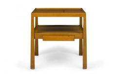 Edward Wormley for Dunbar Light Finished Wooden Two Tier End / Side Table