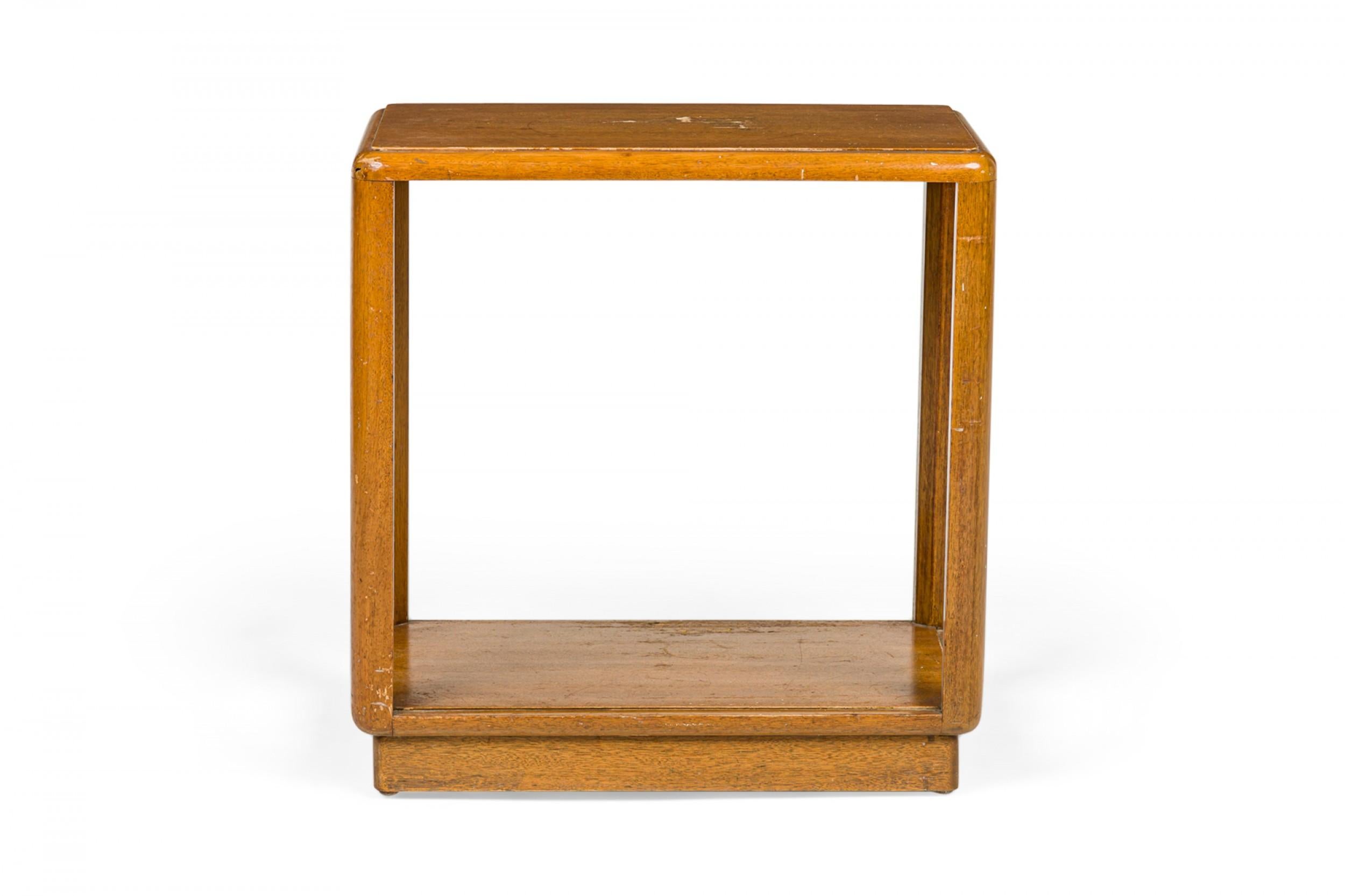 Mid-Century Modern Edward Wormley for Dunbar Light Wooden Open Frame End / Side Table For Sale
