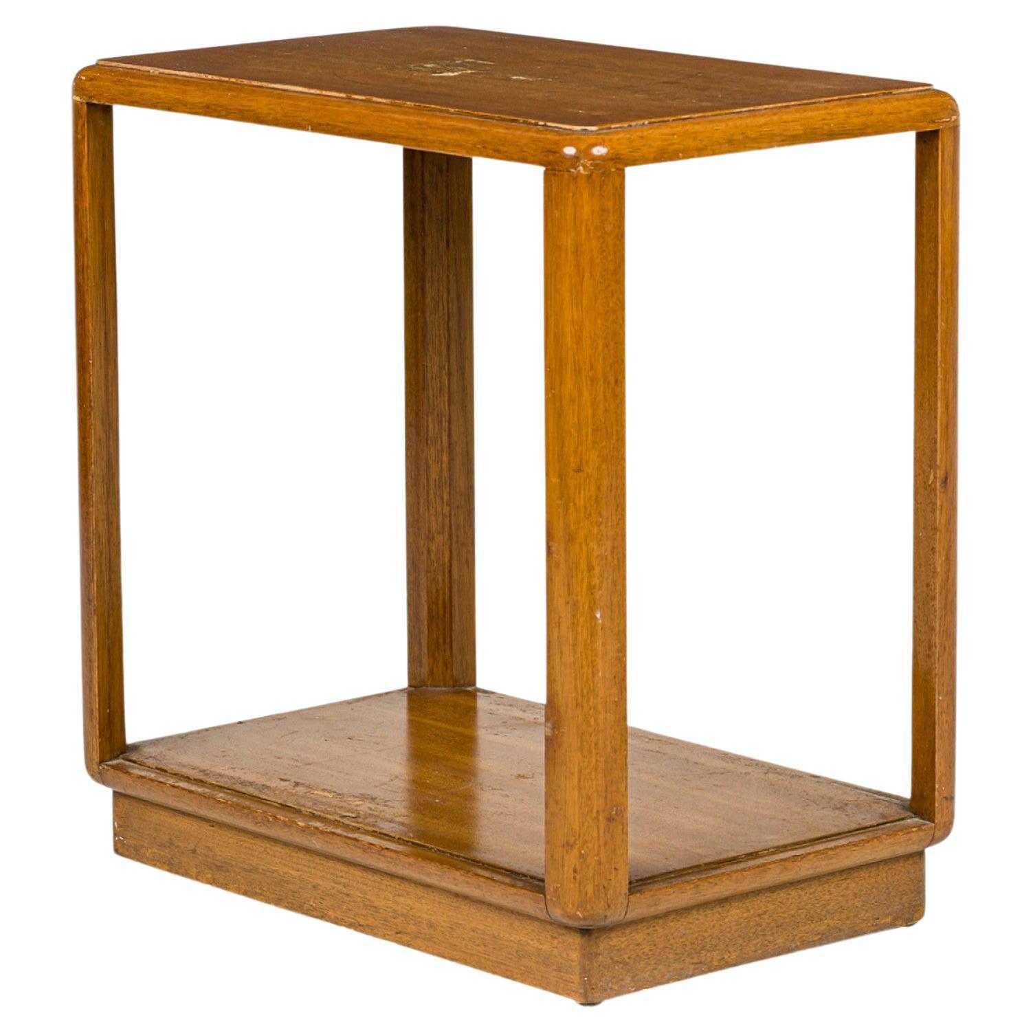 Edward Wormley pour Dunbar Table d'appoint en bois clair à structure ouverte