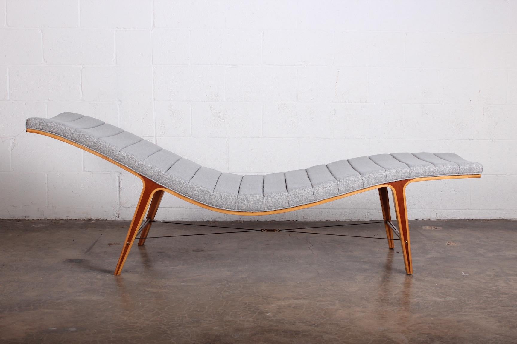 Edward Wormley for Dunbar Listen-To-Me Chaise, Model 4873 In Good Condition In Dallas, TX