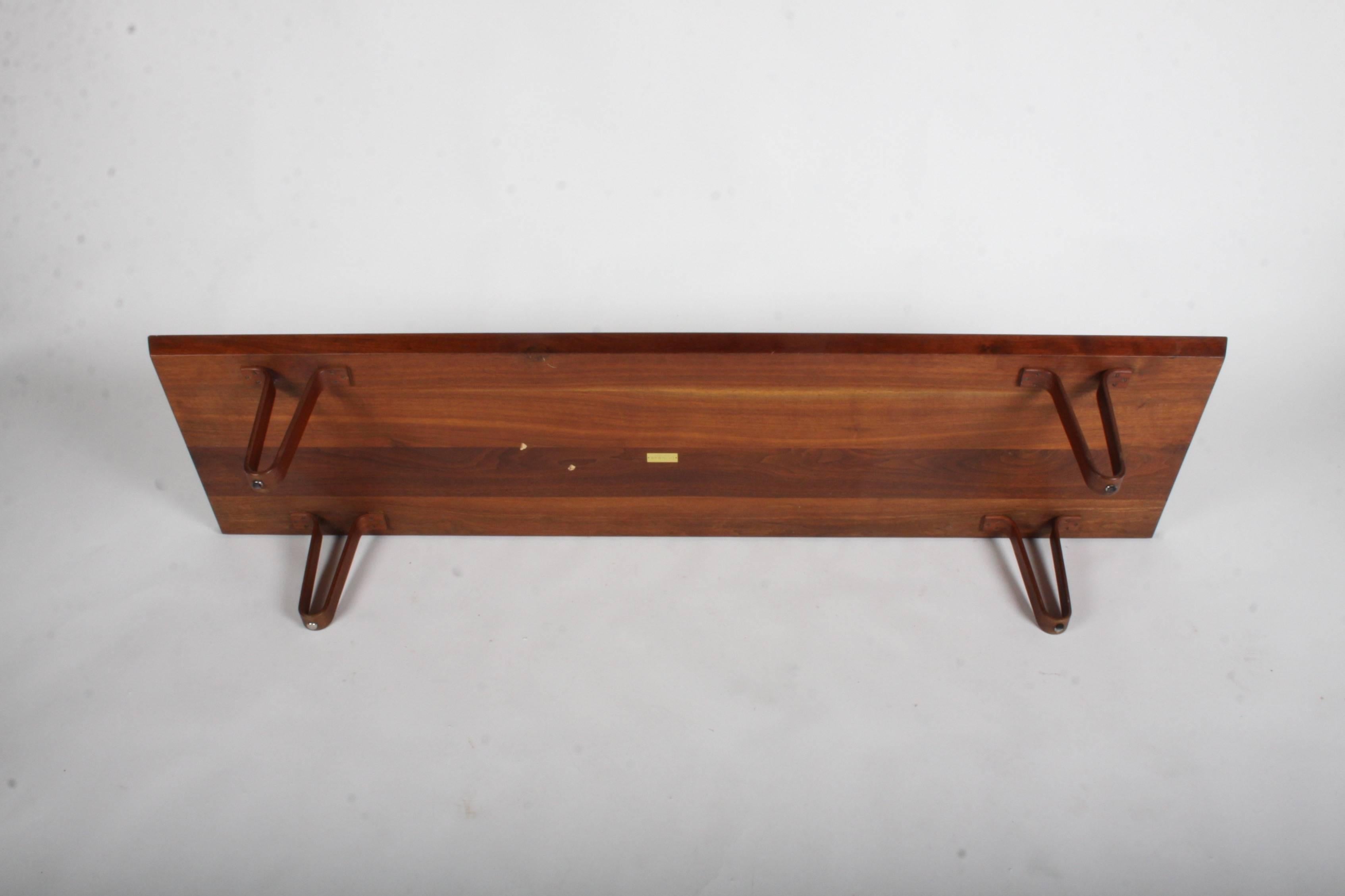 Edward Wormley for Dunbar Long John Bench or Coffee Table in Sap Walnut  2